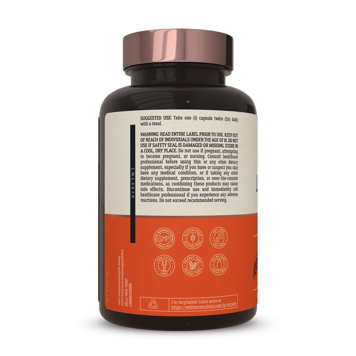 LiverWell Liver Cleanse & Metabolic Support – Milk Thistle, NAC, ALA, Zinc (60 Caps) | Live Conscious - Image 6