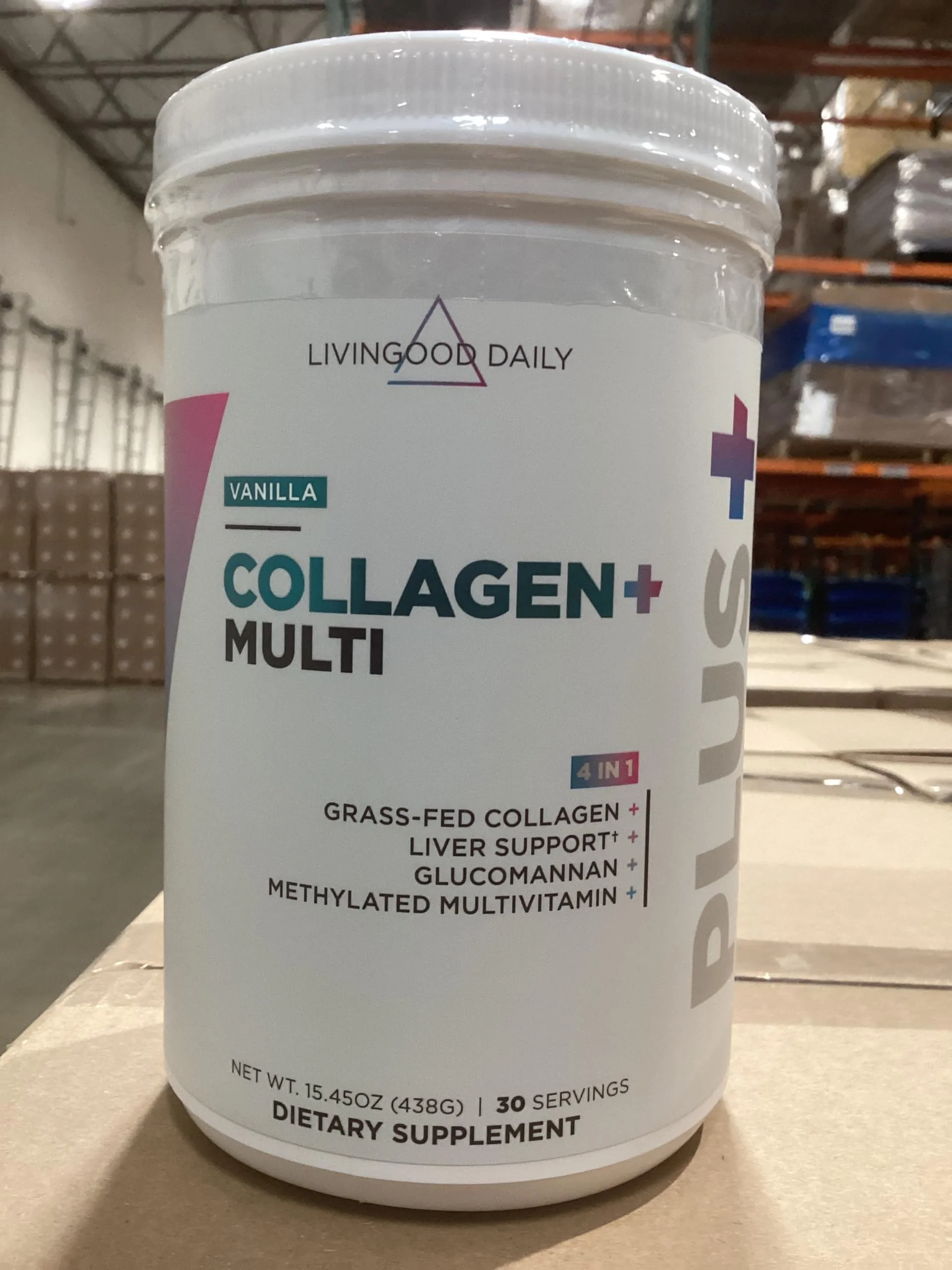 Livingood Daily Collagen Powder Vanilla – Grass-Fed, Vitamin C & Multivitamins, Gluten Free, 30 Servings - Image 3
