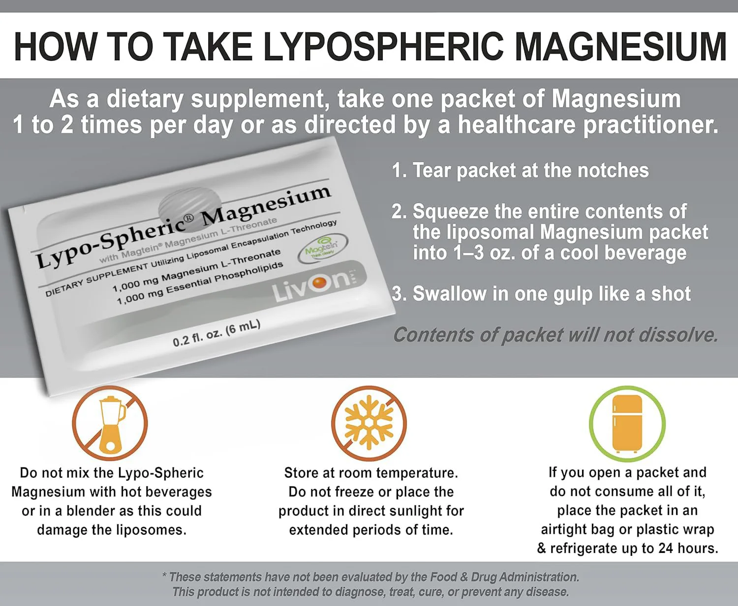 LivOn Lypo-Spheric Magnesium L-Threonate – 30 Packets, 77 mg/Packet, Liposome-Encapsulated - Image 8