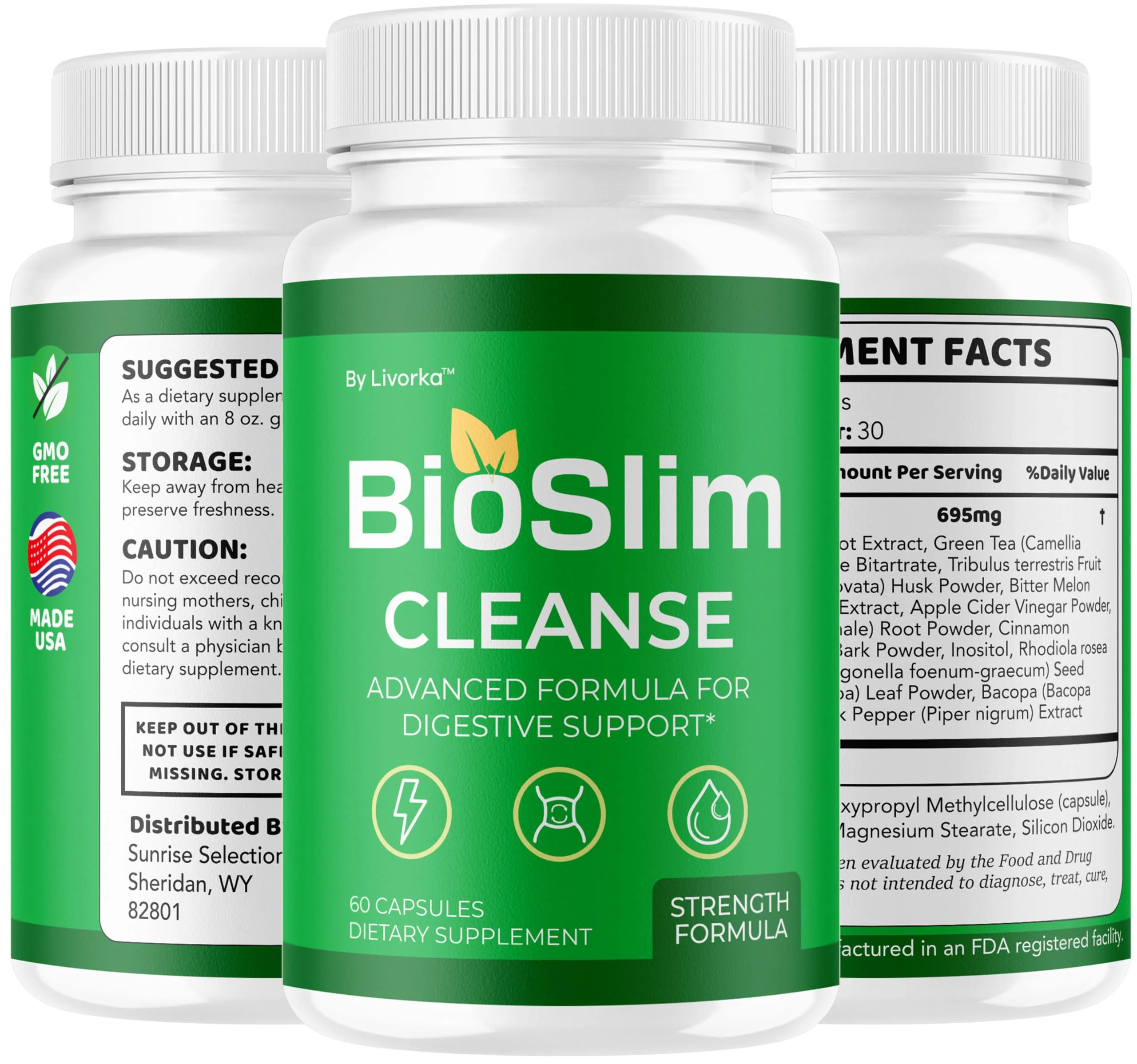 LIVORKA BioSlim Cleanse Capsules – 3 Pack Premium Digestive Support, 180 Capsules - Image 10