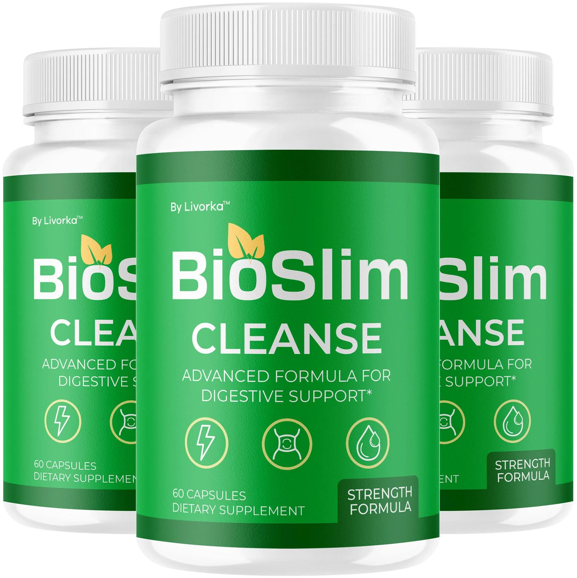LIVORKA BioSlim Cleanse Capsules – 3 Pack Premium Digestive Support, 180 Capsules - Image 3