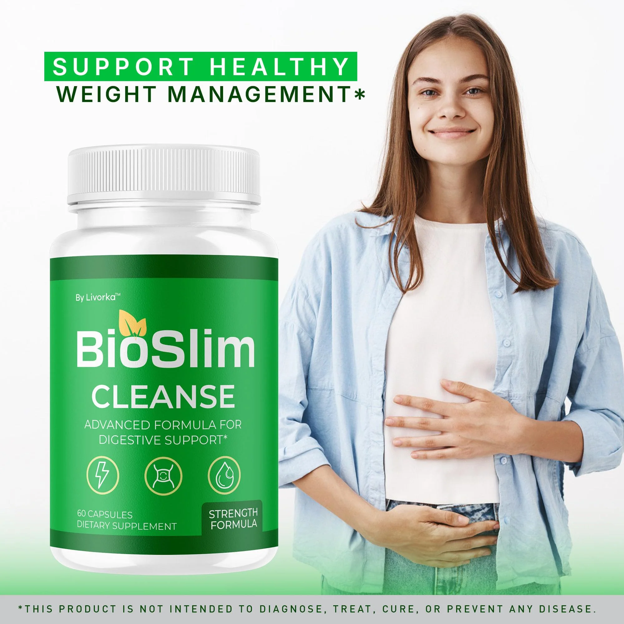 LIVORKA BioSlim Cleanse Capsules – 3 Pack Premium Digestive Support, 180 Capsules - Image 5