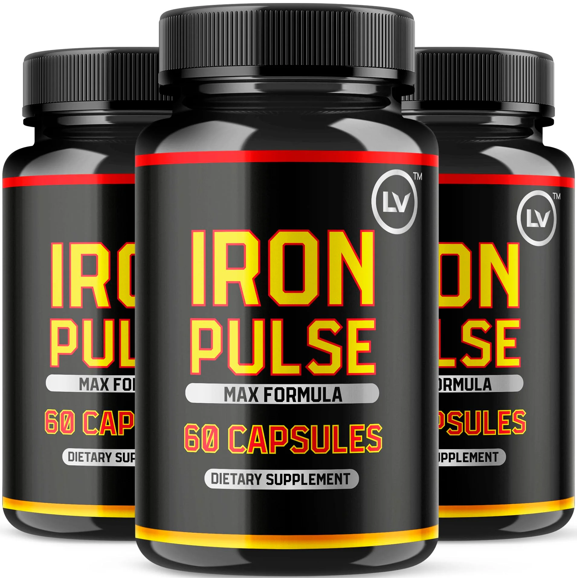 LIVORKA IronPulse Capsules (3 Pack) – IronPulse Max Formula, 180 Capsules