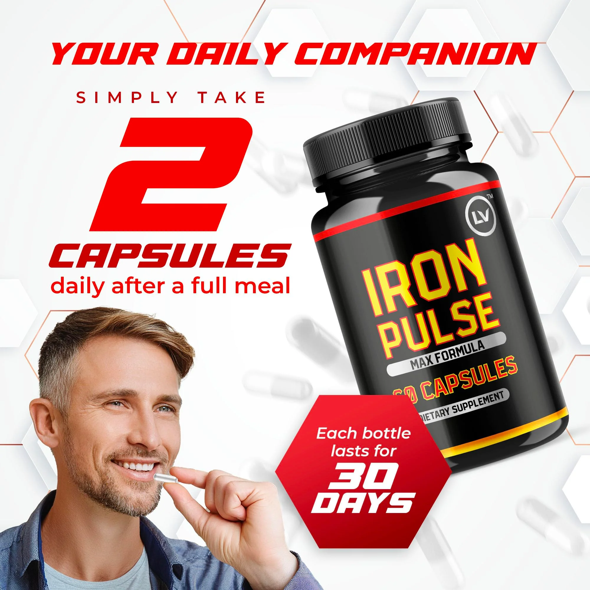 LIVORKA IronPulse Capsules (3 Pack) – IronPulse Max Formula, 180 Capsules - Image 3