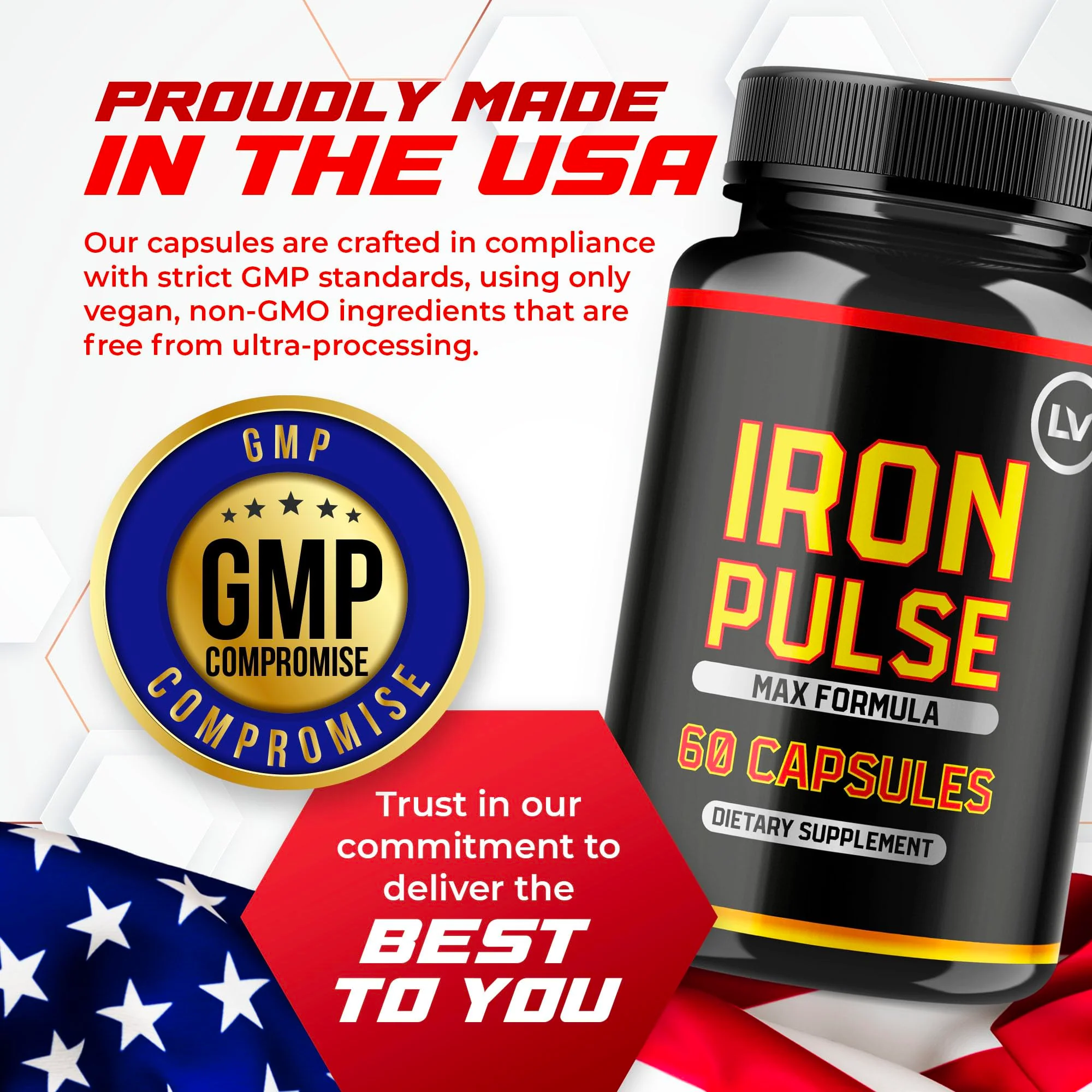 LIVORKA IronPulse Capsules (3 Pack) – IronPulse Max Formula, 180 Capsules - Image 5