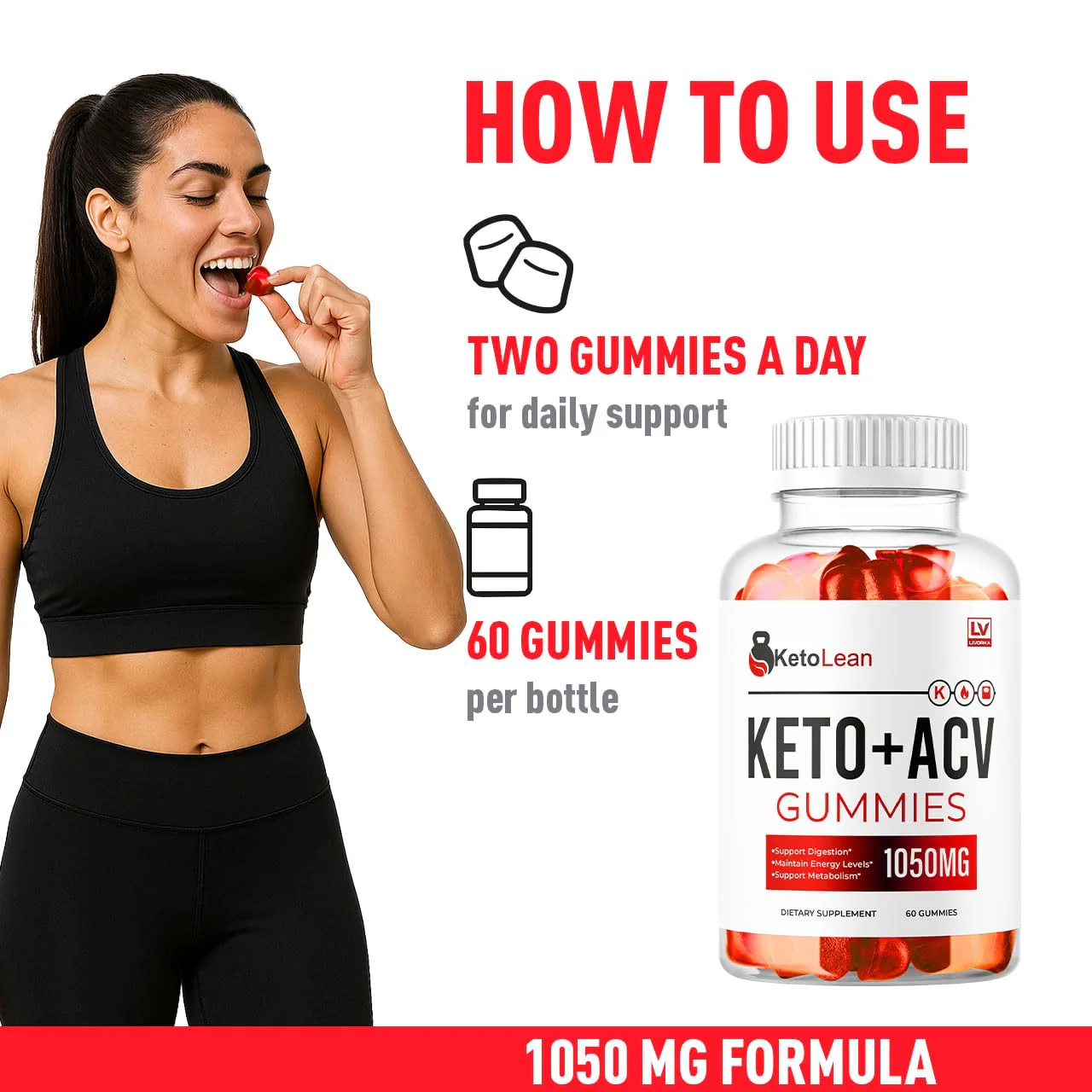 LIVORKA Keto Lean ACV Gummies – 2 Pack, 120 Gummies - Image 5