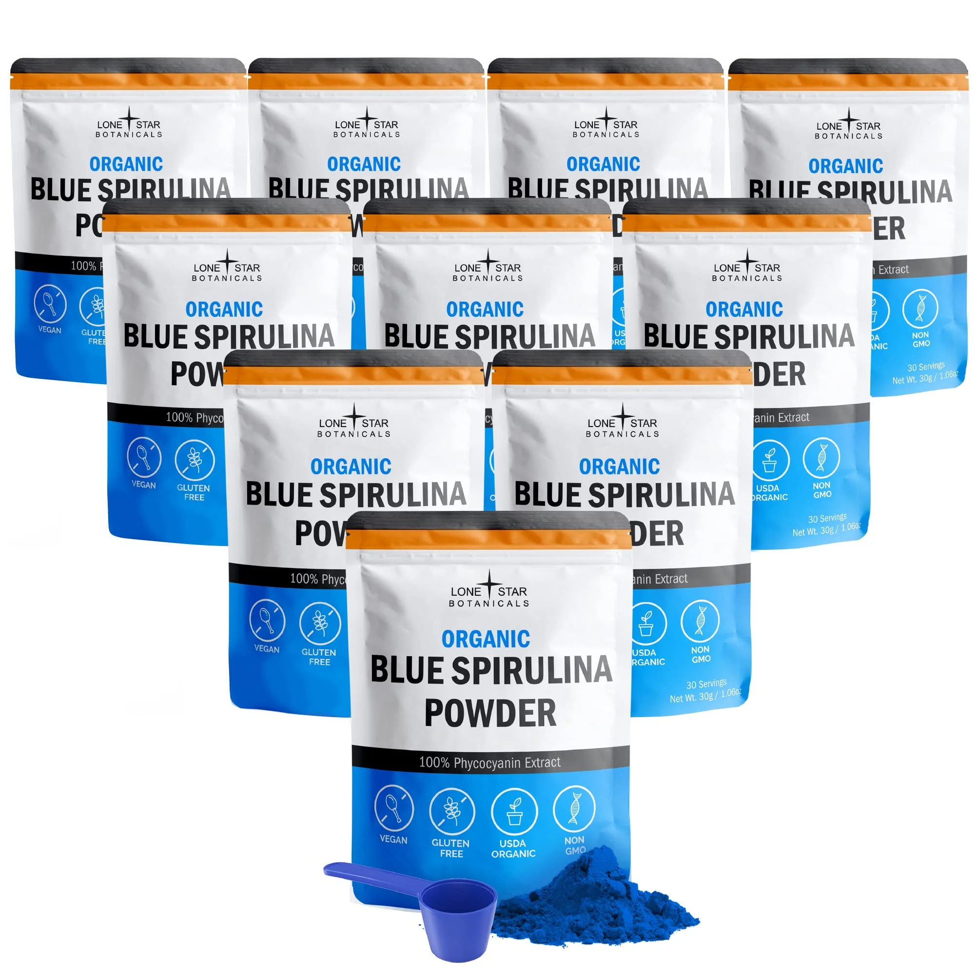 Lone Star Botanicals Organic Blue Spirulina Powder – 300 Servings, Non-GMO, Vegan, Gluten-Free, USDA Certified - Image 8