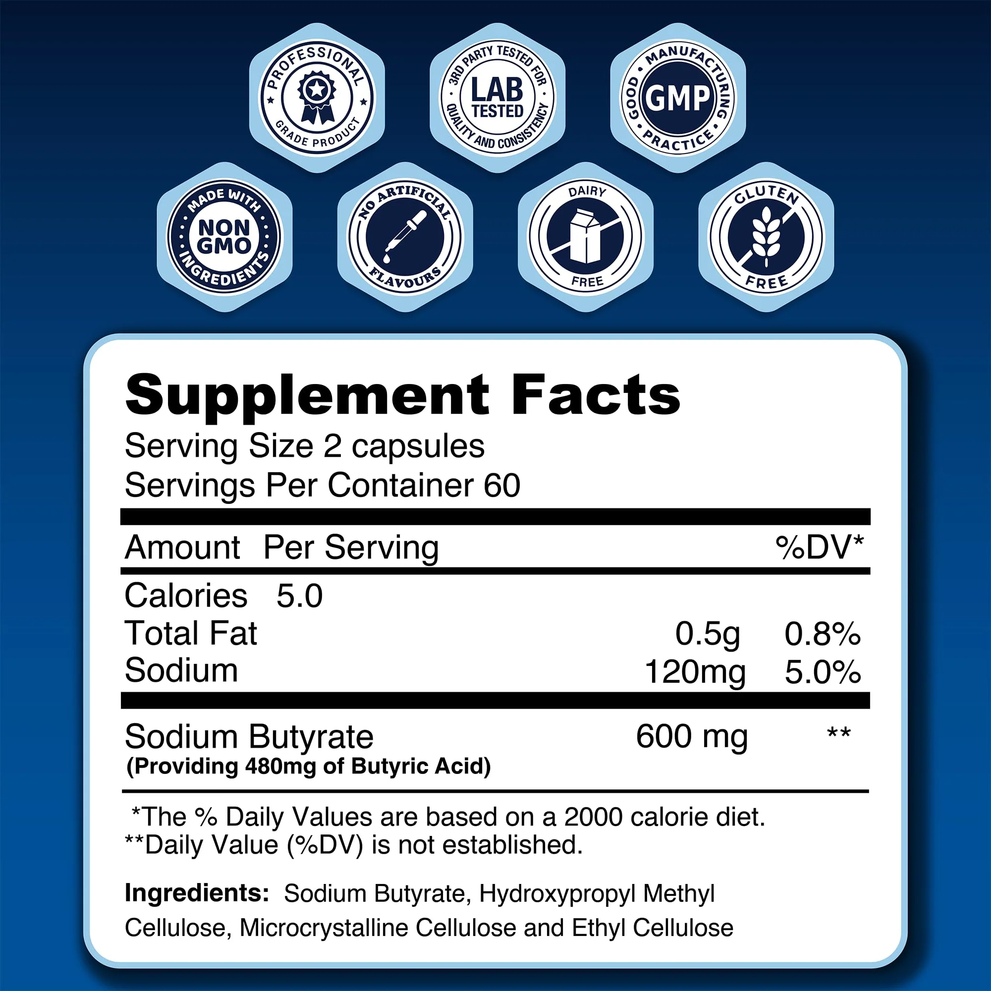 LongJuvity Sodium Butyrate 300mg – Postbiotic Gut Health & Leaky Gut Support - Image 4