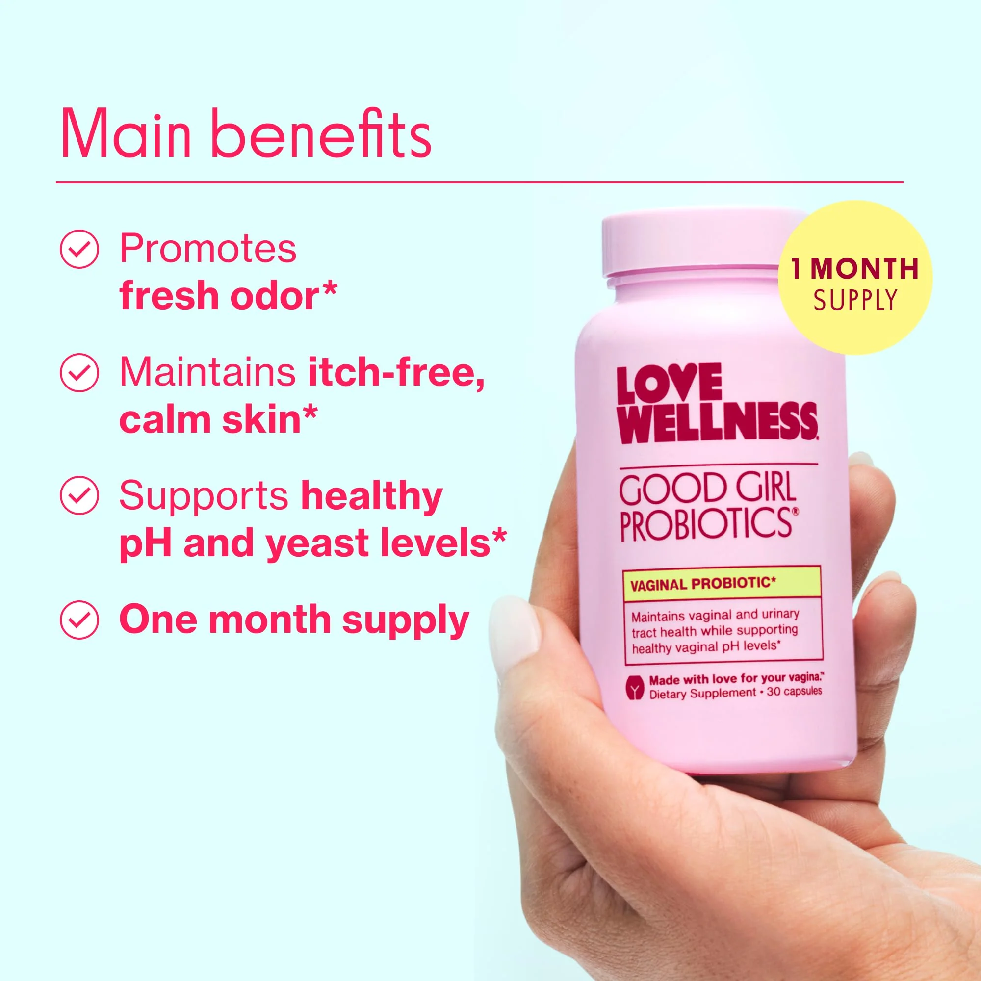 Love Wellness Good Girl Probiotics & Healthy V Vitamin | Women's Wellness Duo - Image 2