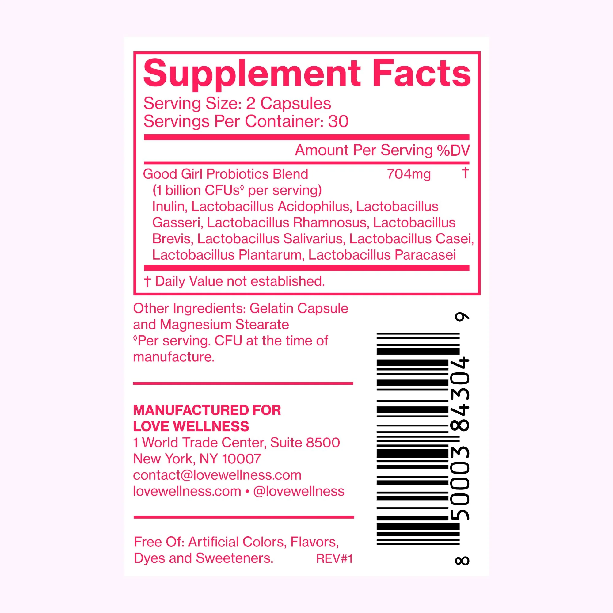 Love Wellness Good Girl Probiotics – Vaginal Health & pH Balance - Image 3