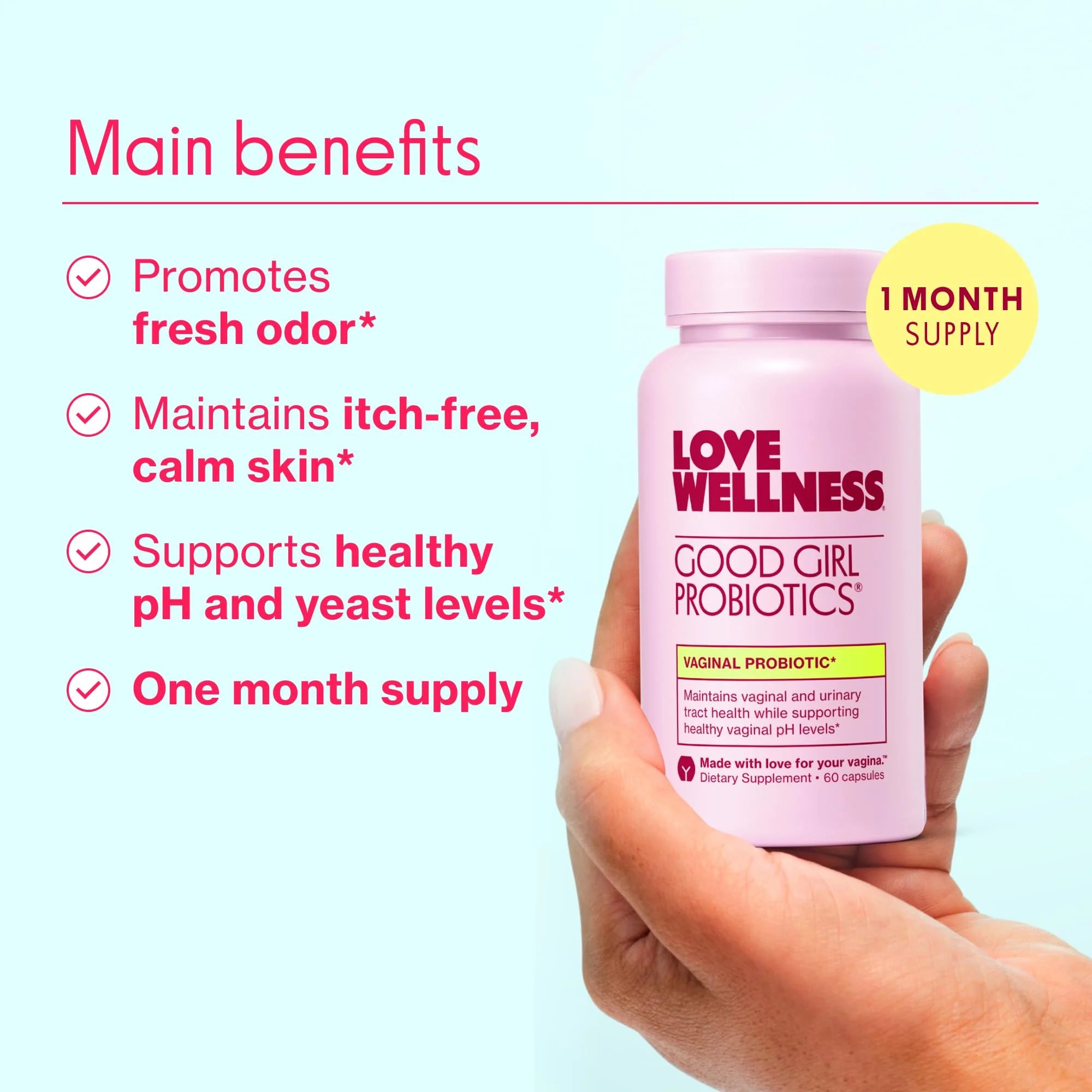 Love Wellness Good Girl Probiotics – Vaginal Health & pH Balance - Image 4