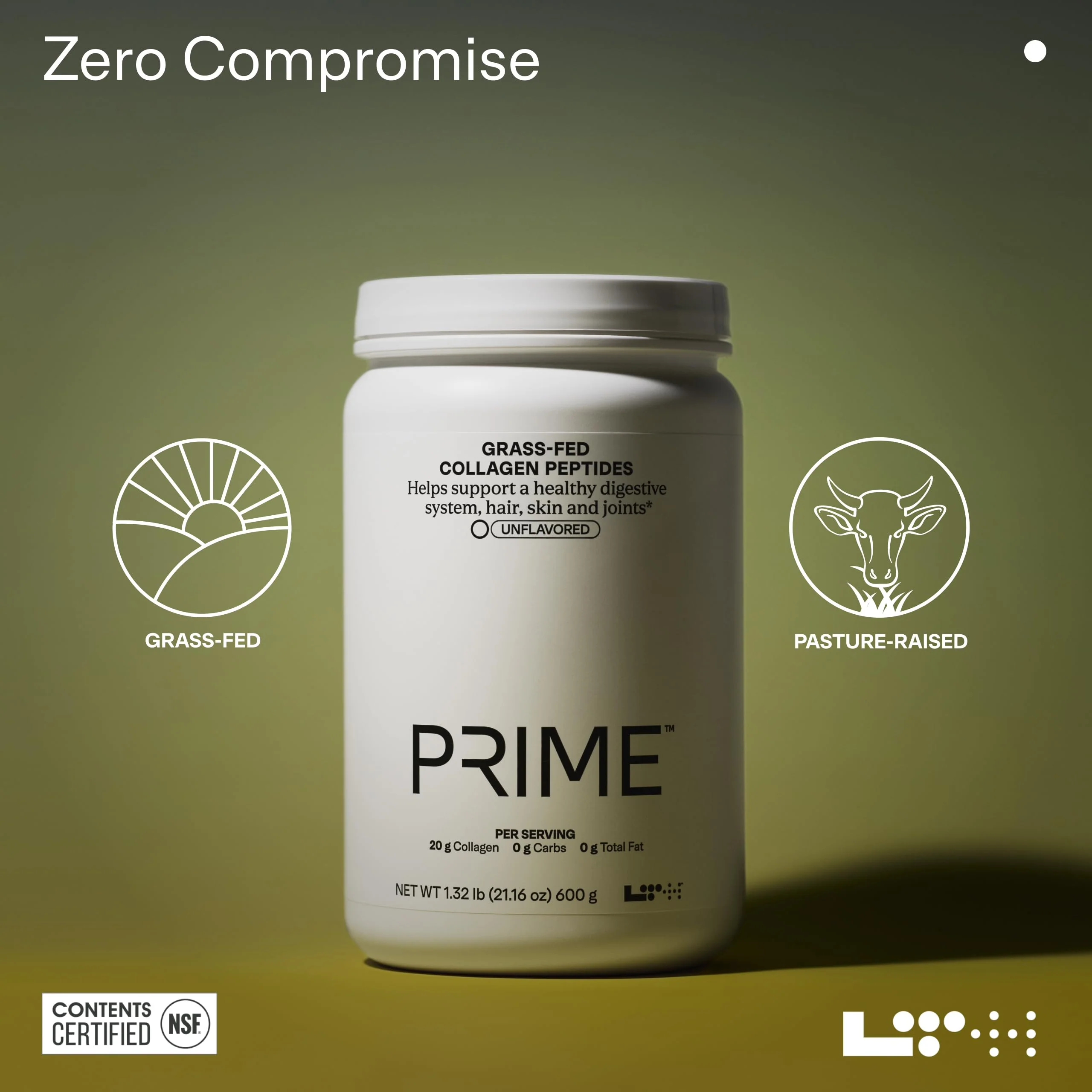 LTH Prime Collagen Peptides - Grass-Fed, Unflavored - 30 Servings - Image 6