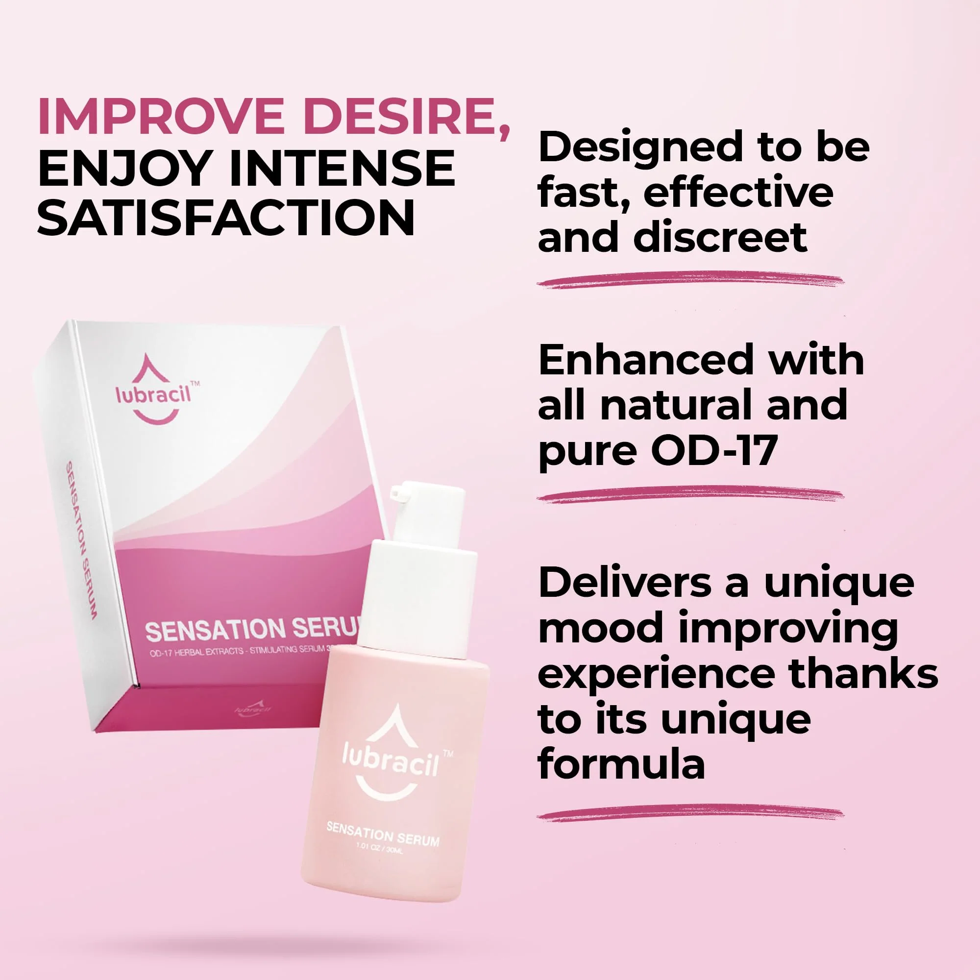 Lubracil Sensation Serum for Women – External Use Only – Hormone-Free – 30ml (2 Pack) - Image 3