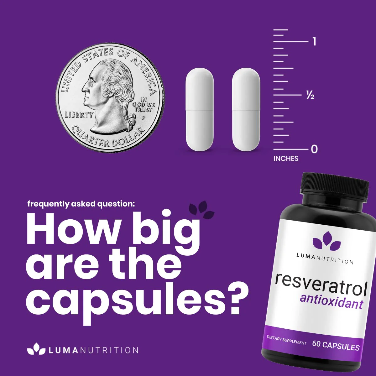 Luma Nutrition Resveratrol 98% Trans-Resveratrol – 600mg, 60 Caps, Vegan & Gluten-Free - Image 8