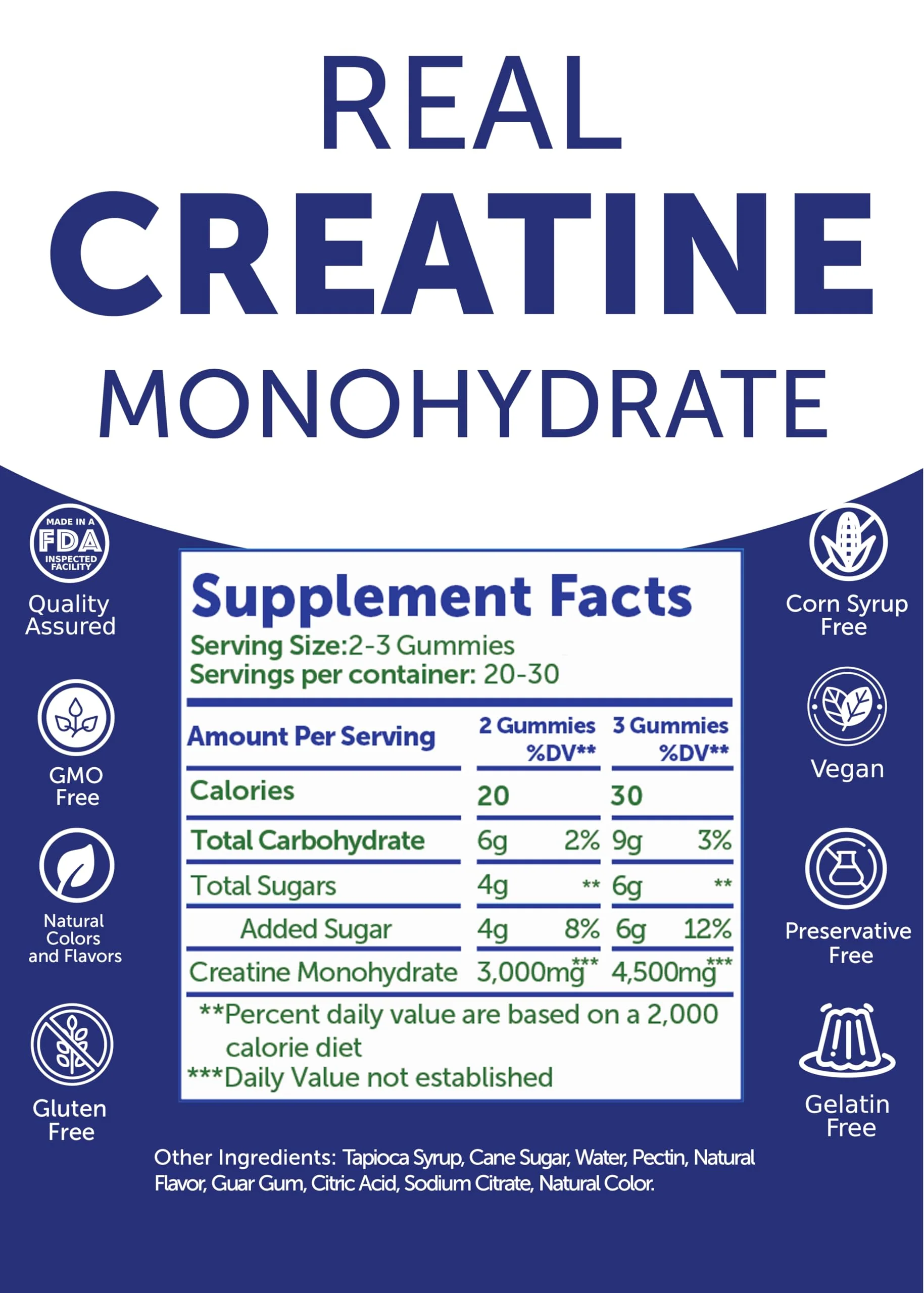 Lunakai USA Made Creatine Monohydrate Gummies – Vegan, 60ct | For Women & Men - Image 5