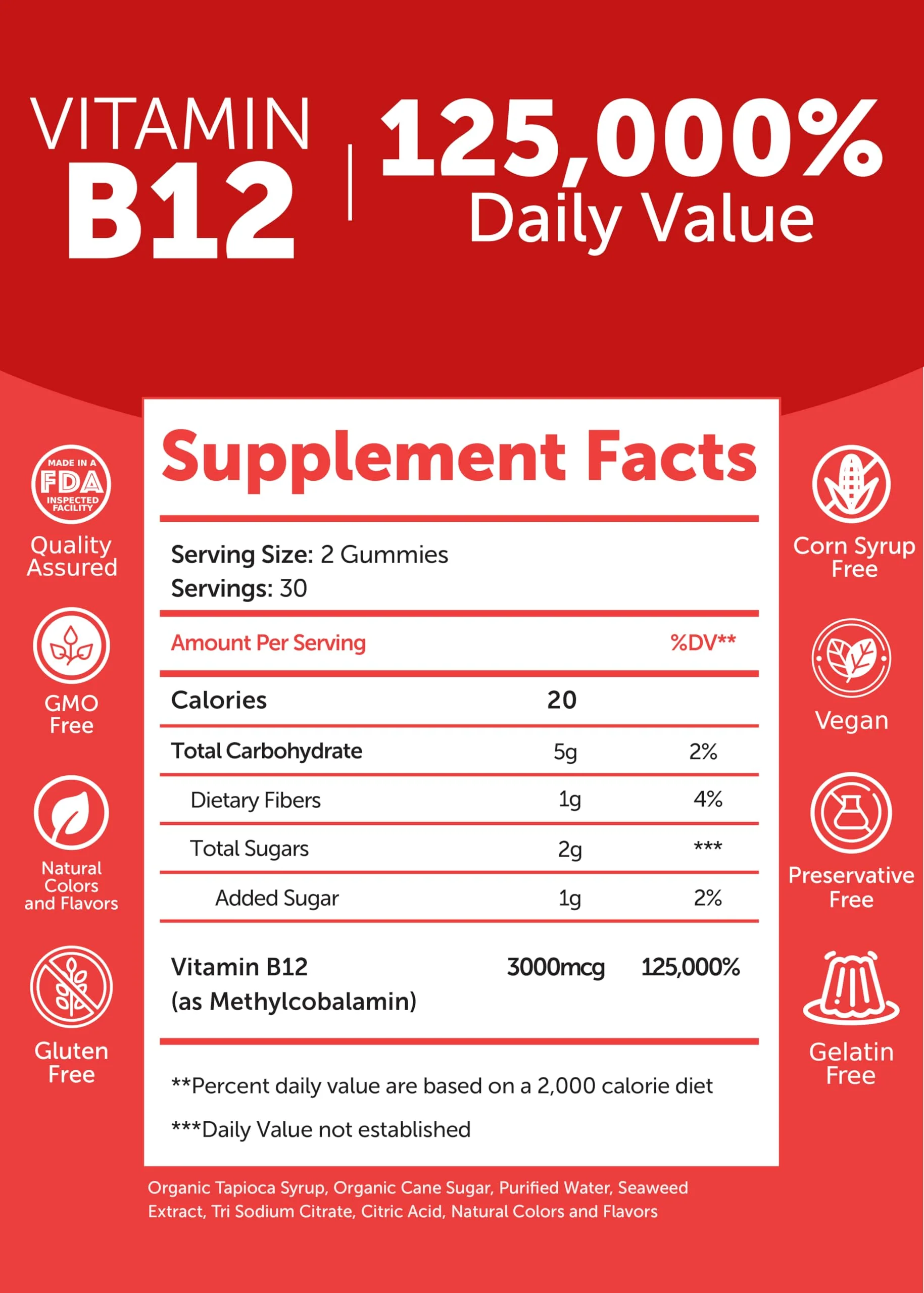 Lunakai Vitamin B12 + D3 Gummies Bundle – 3000 mcg B12, 1000 IU D3 | Gluten Free, Non-GMO - Image 5