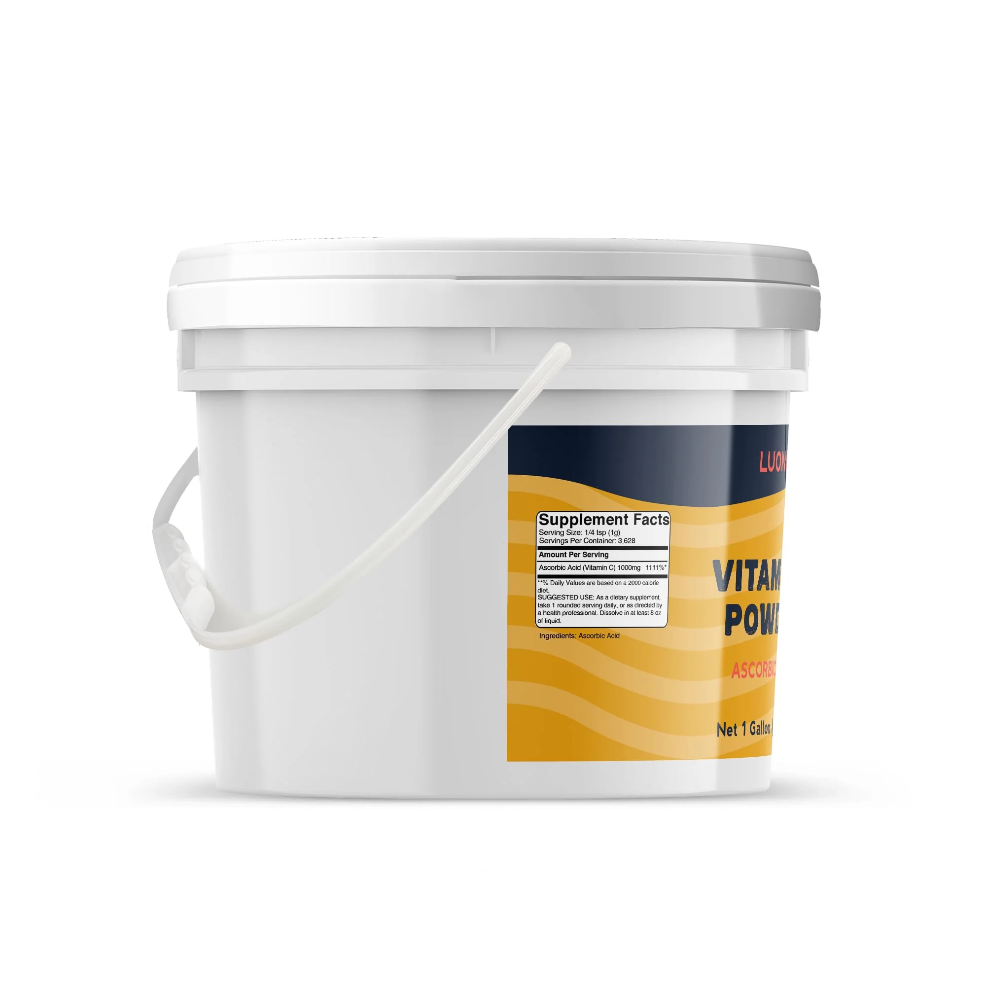 Luonix Vitamin C Powder – Ascorbic Acid, 1 Gallon Bucket for Supplements & DIY Skincare - Image 3