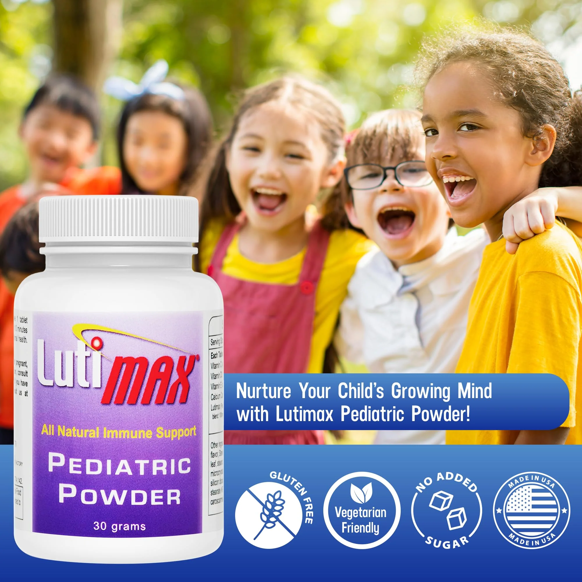Lutimax Pediatric Powder โ Luteolin & Rutin Brain Supplement for Kids | Memory, Focus, Immune & Muscle Support | 200 Servings - Image 7