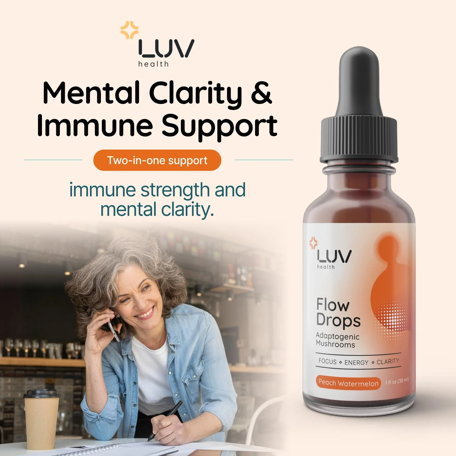 LUV health Flow Drops® – Energy, Focus & Immune Support (Vegan, USA-Made) 4-Pack - Image 12