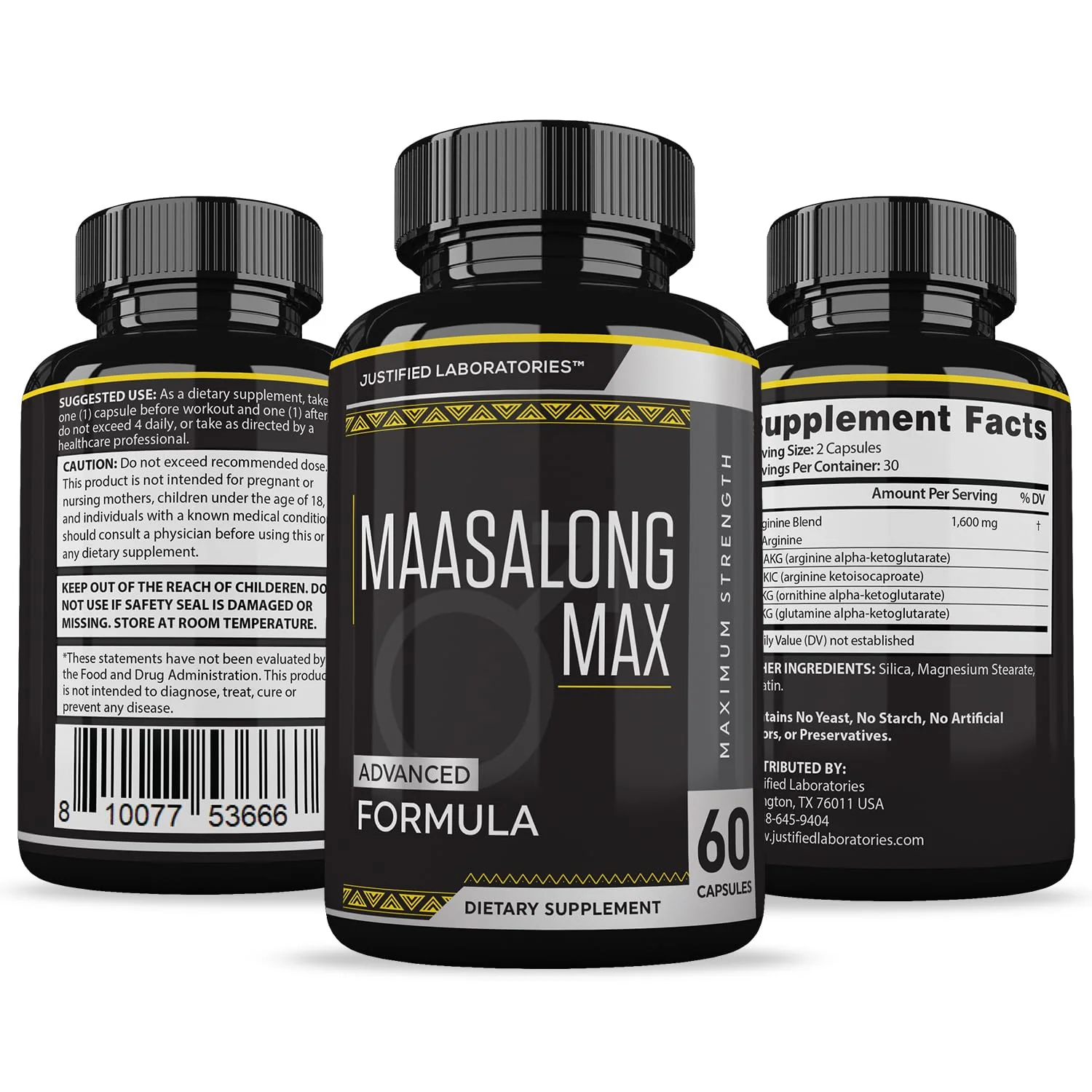 Maasalong Max 1600MG – Advanced Men's Health Formula | Justified Laboratories - Image 12