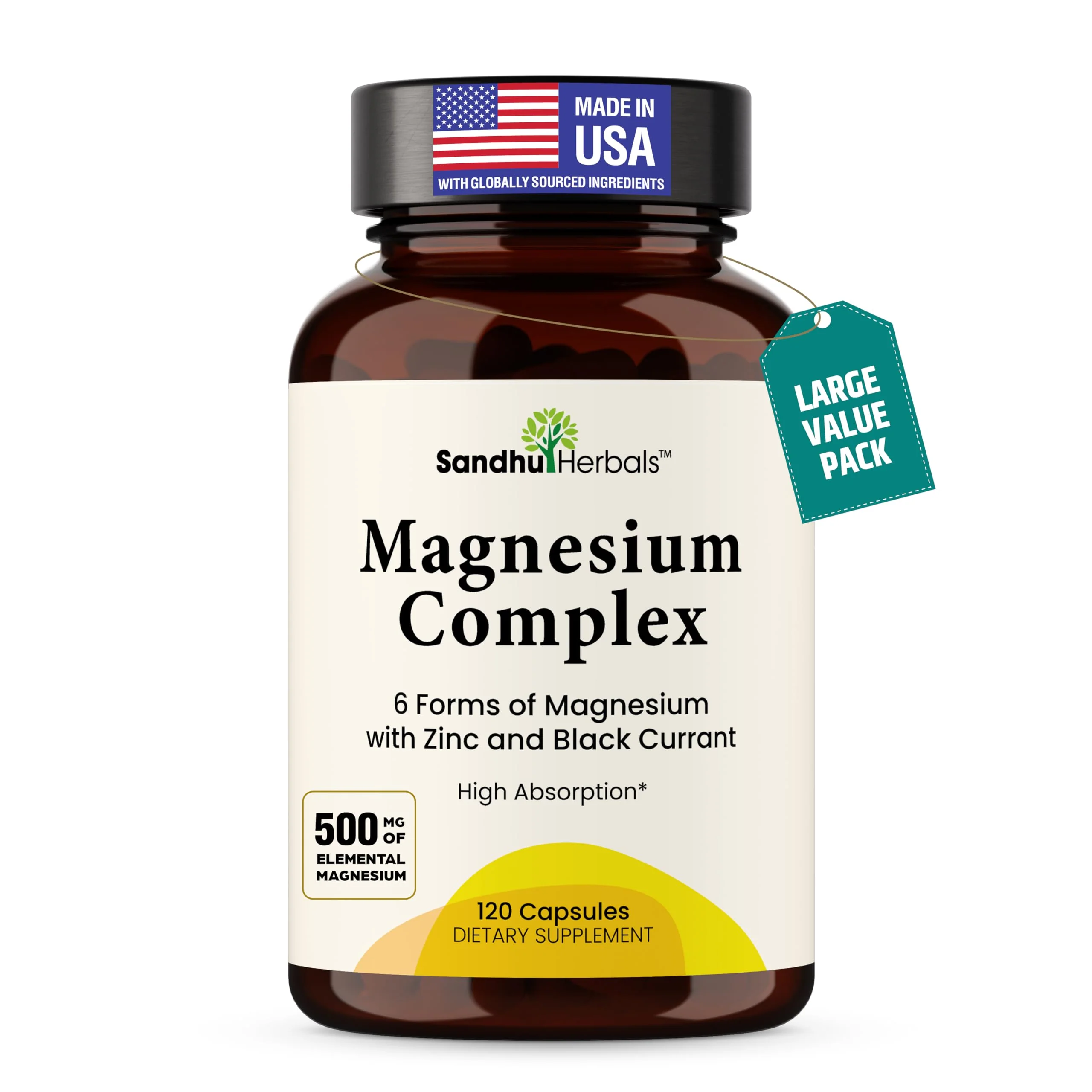 Magnesium Complex 6 in 1 with Zinc | Deep Calm Sleep & Muscle Health | 120 Count
