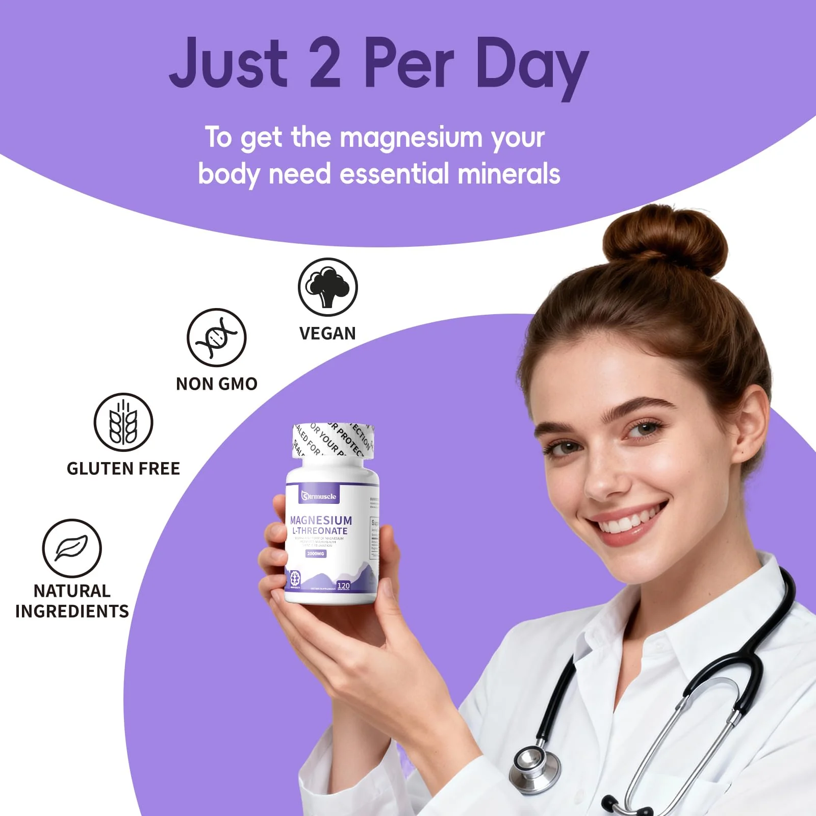 Magnesium L-Threonate Sleep Capsule 2000mg – 60-Day Neuro Health Support - Image 13