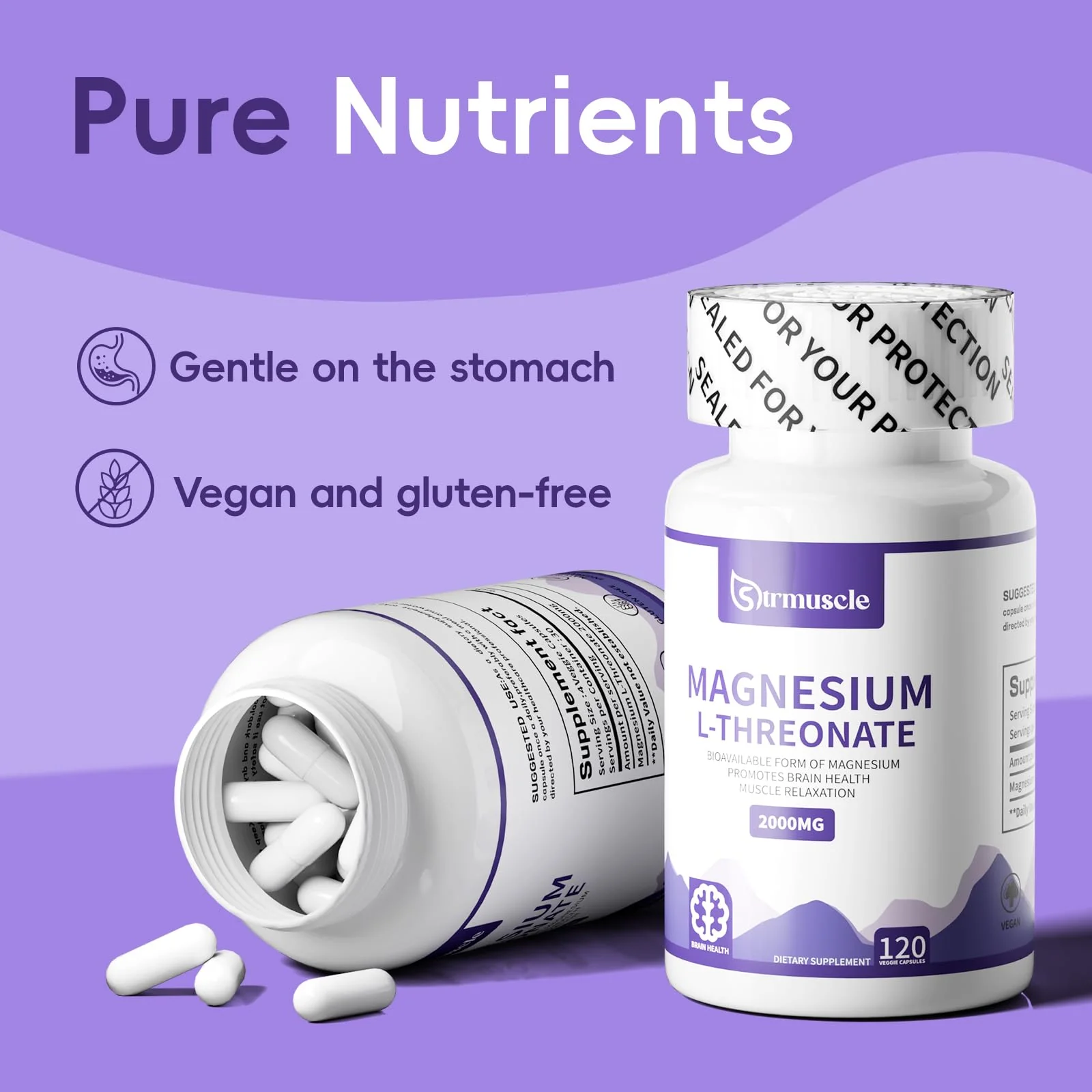 Magnesium L-Threonate Sleep Capsule 2000mg – 60-Day Neuro Health Support - Image 2