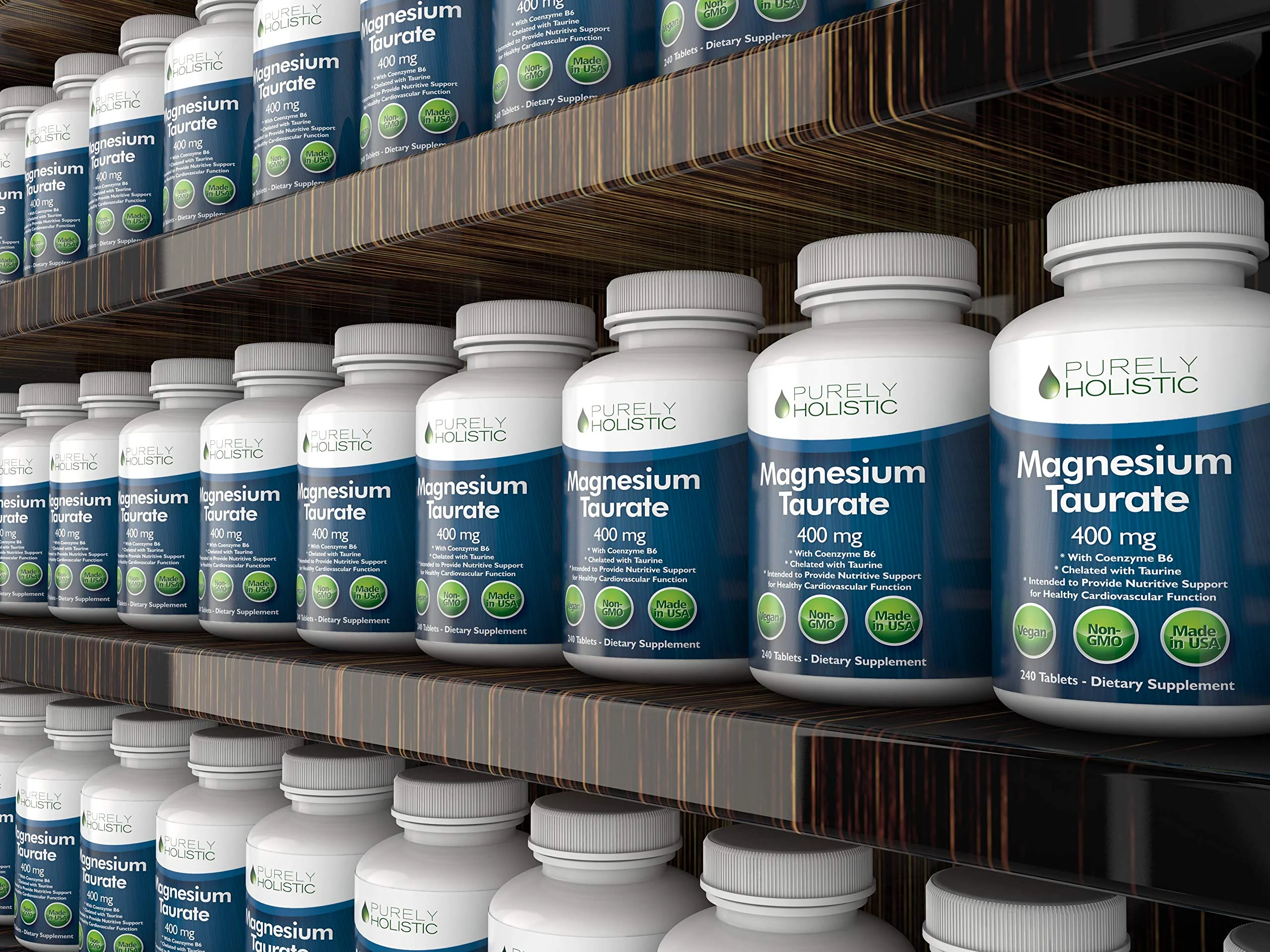 Magnesium Taurate 400mg Tablets – Chelated Mg with Taurine & B6 | 240 Vegan Tablets - Image 9