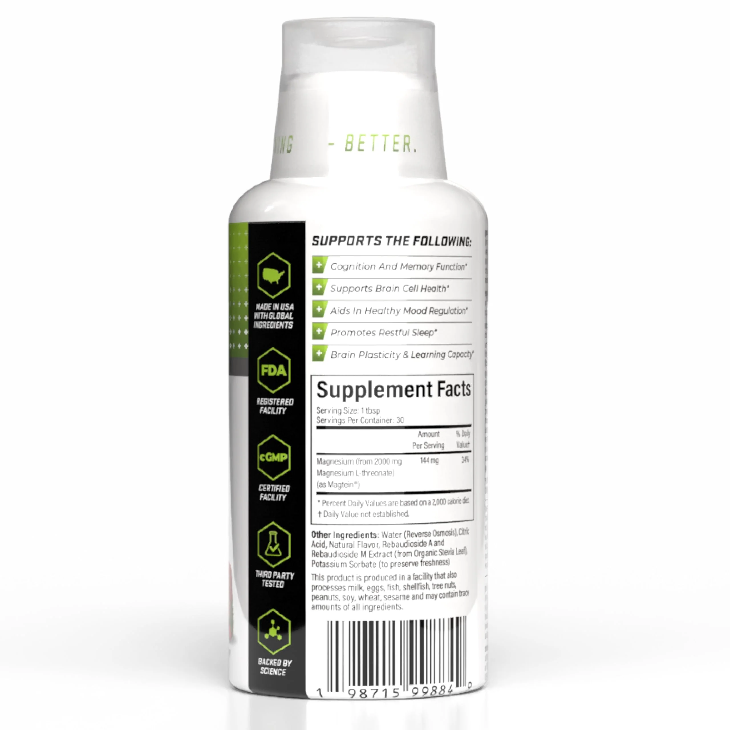 Magtein L-Threonate Liquid – 2000mg per Serving – Brain Health, Mood & Sleep | Epoch Nutrition - Image 6