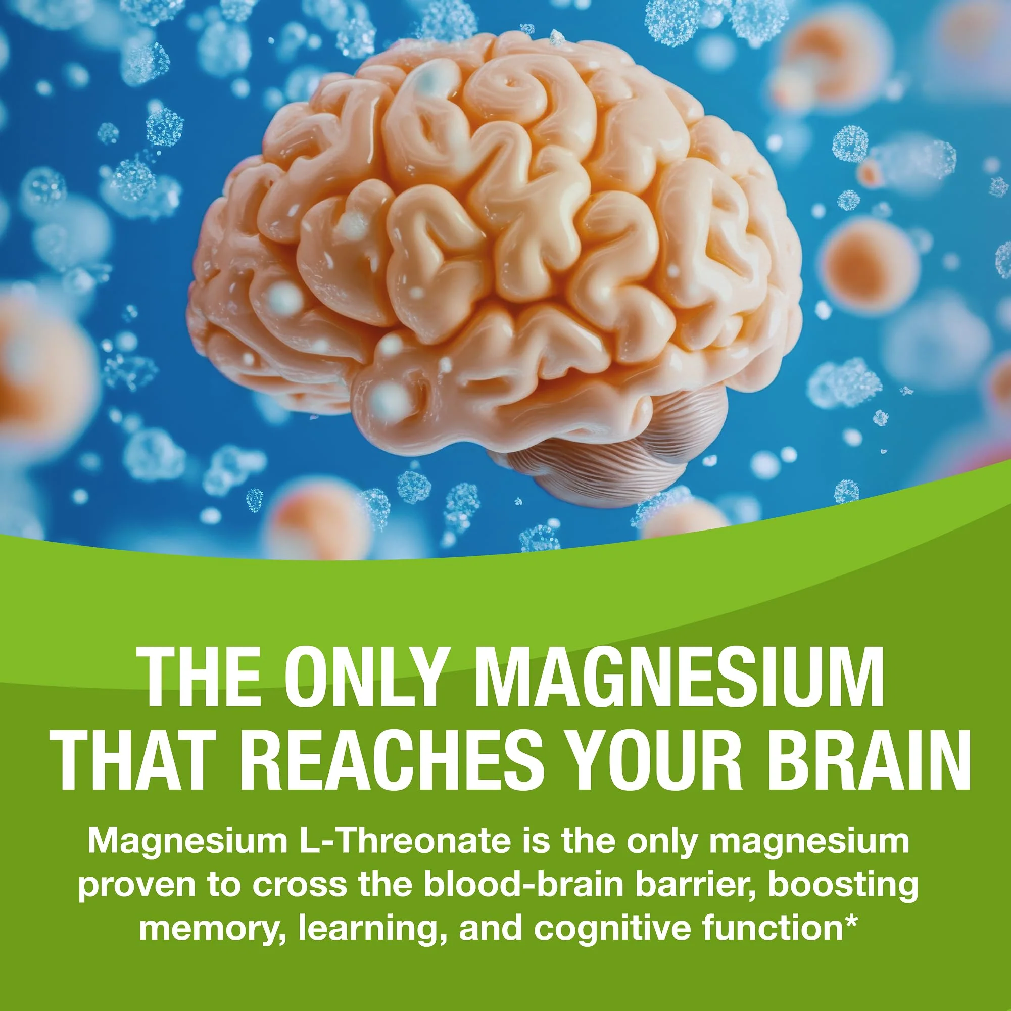 Magtein Magnesium L-Threonate Supplement – Memory, Focus & Sleep Support | 60 Veg Capsules - Image 3