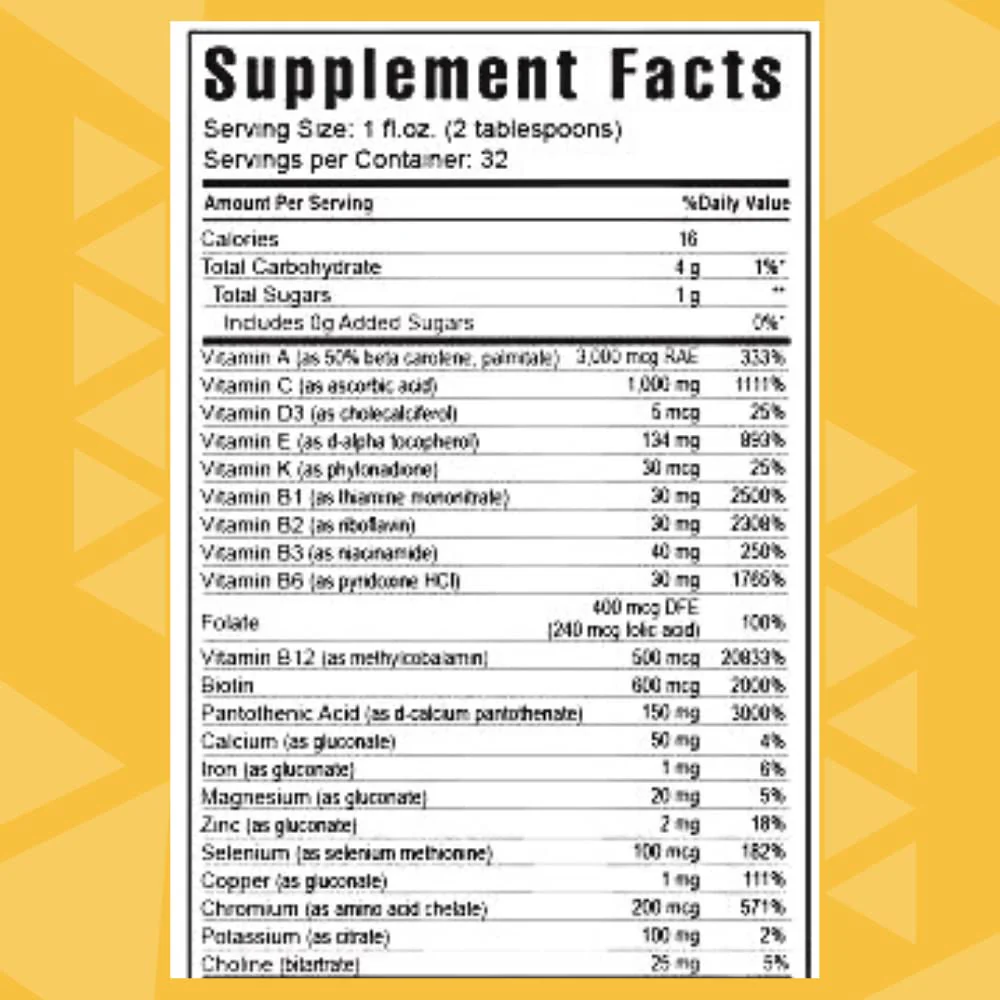 Majestic Earth Tangy Tangerine 32oz – Gluten-Free Liquid Multivitamin - Image 2