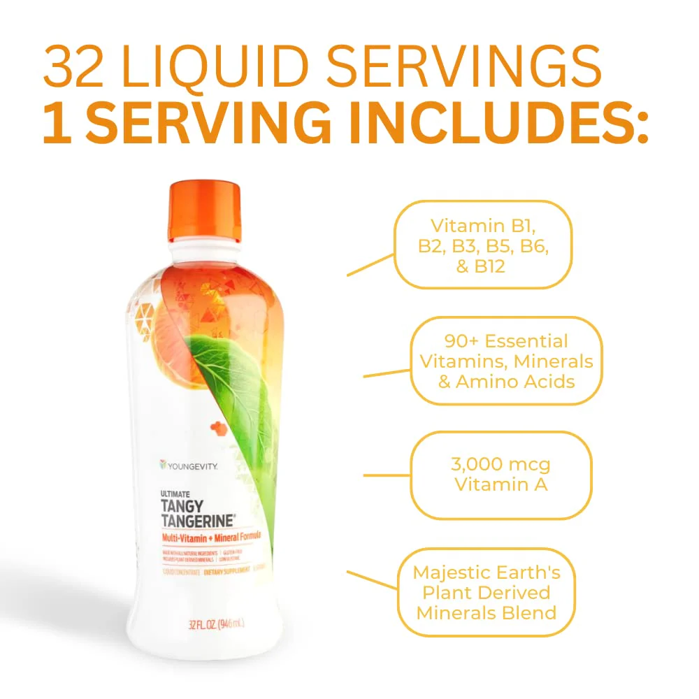 Majestic Earth Tangy Tangerine 32oz – Gluten-Free Liquid Multivitamin - Image 5