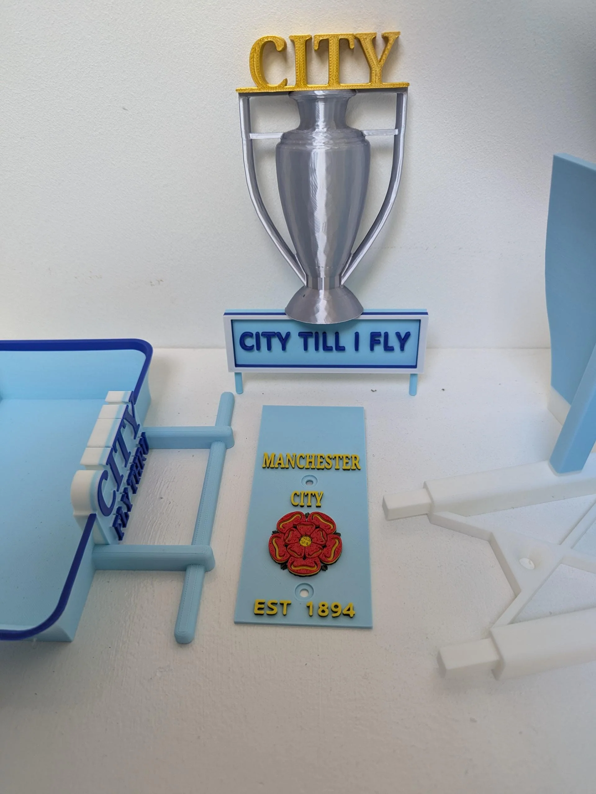 Manchester City Bird Feeder : Football Fans Feeding Station -  Quirky Garden Decor - Wild Bird seed tray -  Gift for Soccer city Fan - Image 4