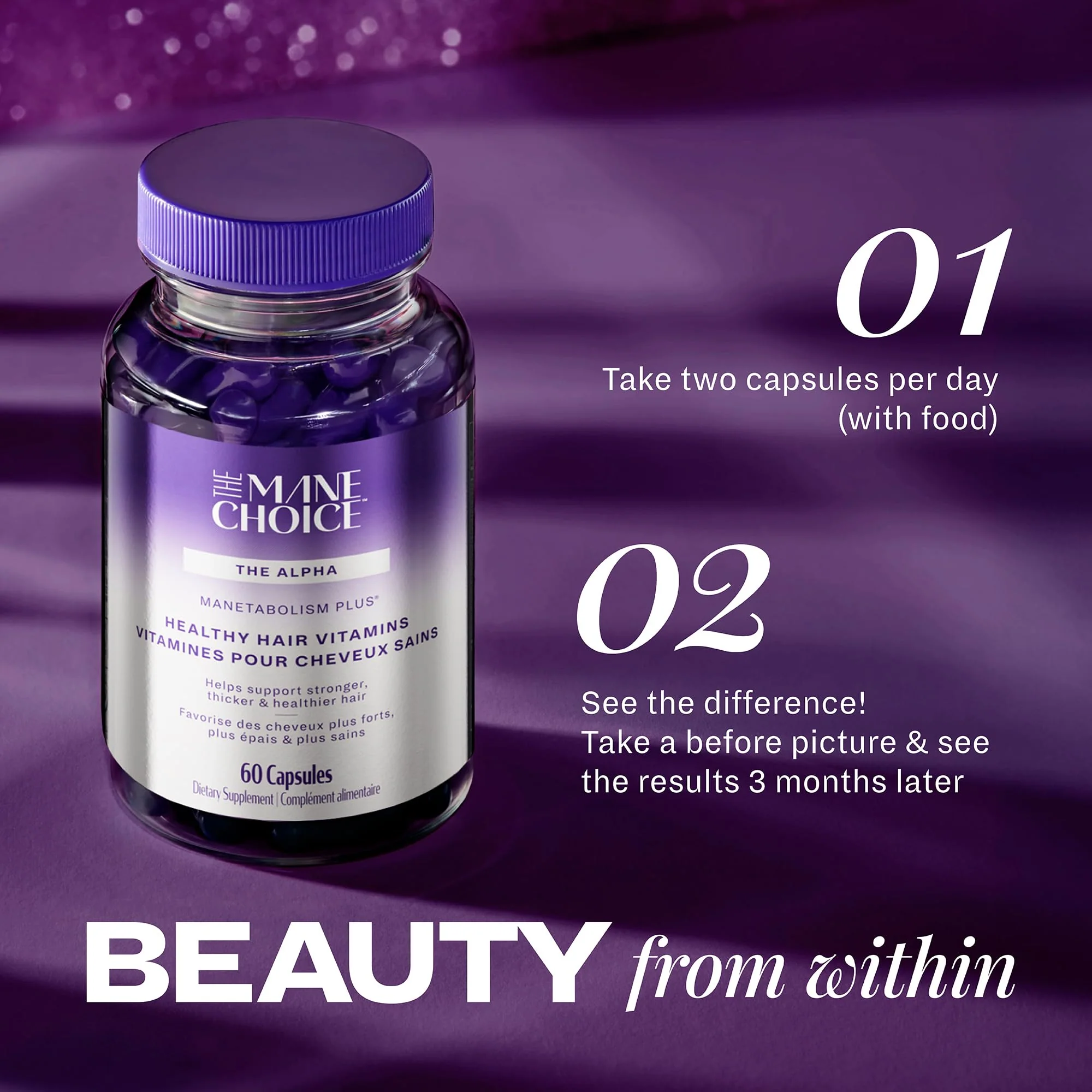 Manetabolism Plus Healthy Hair Growth Vitamins | Hair, Skin & Nails – 60 Capsules - Image 3