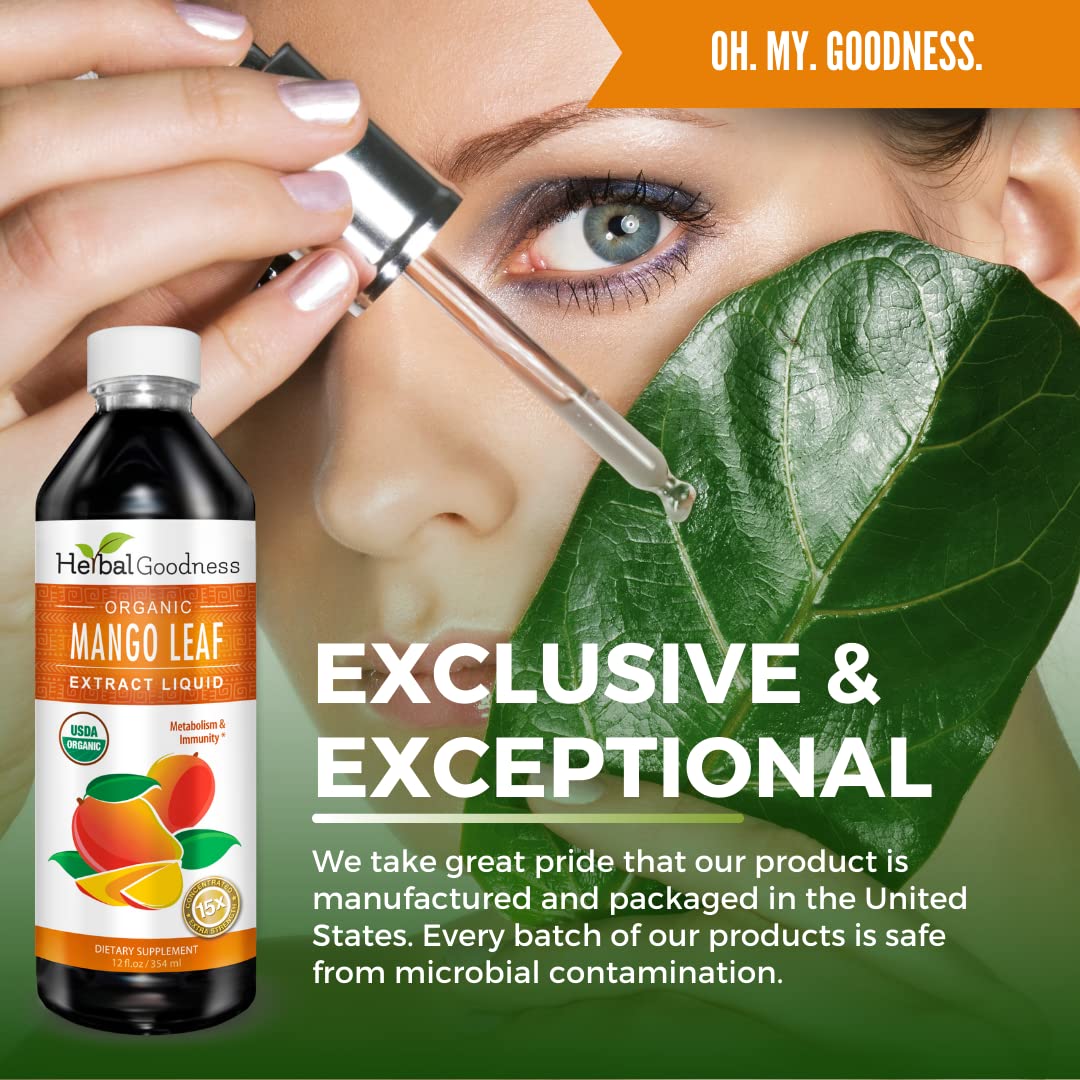 Mango Leaf Extract Liquid Organic - African Mango - Gut, Immunity, Digestive Support, General Wellness - Natural Supplements -12oz btl - Herbal Goodness - Image 10