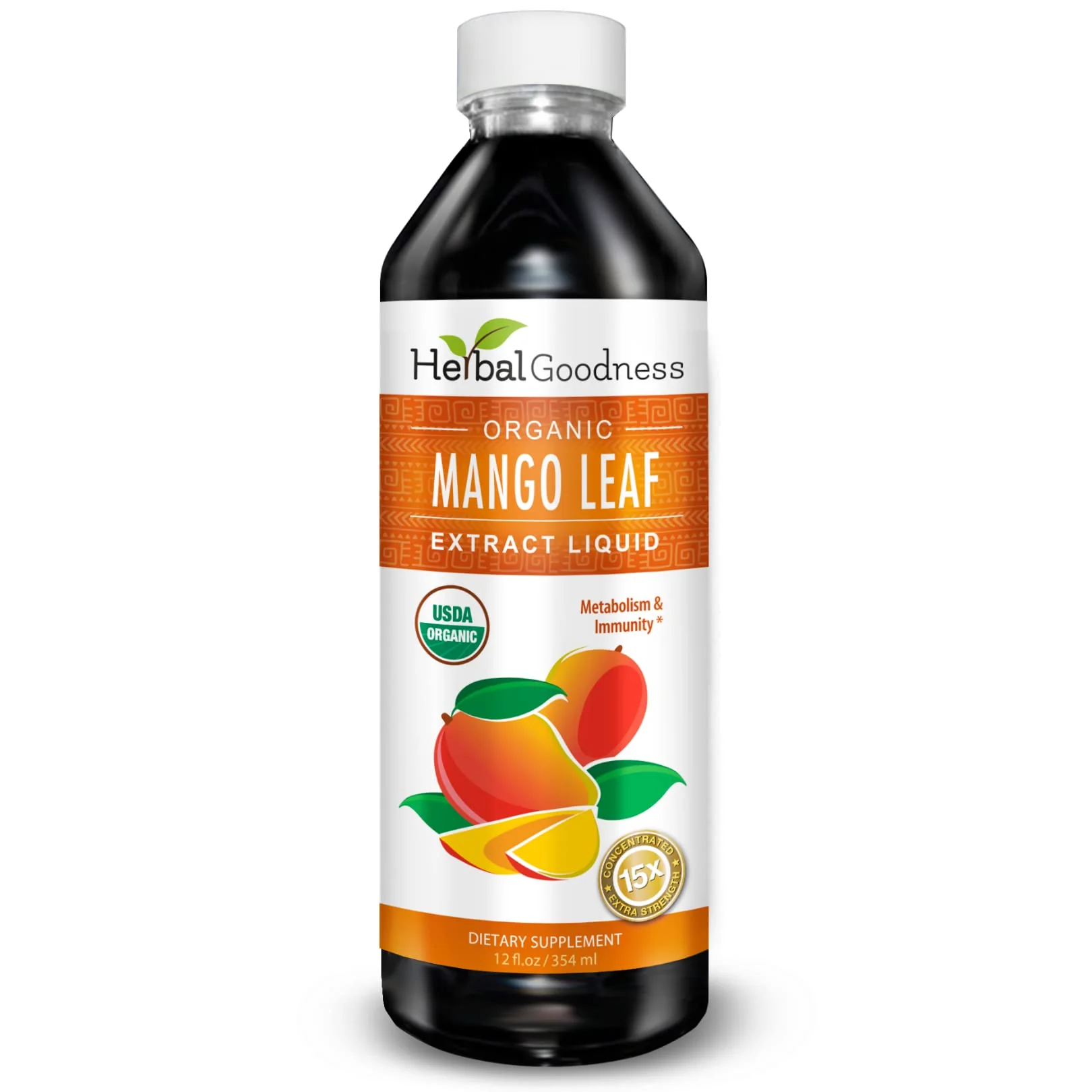 Mango Leaf Extract Liquid Organic - African Mango - Gut, Immunity, Digestive Support, General Wellness - Natural Supplements -12oz btl - Herbal Goodness - Image 2