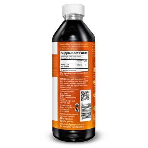 Mango Leaf Extract Liquid Organic - African Mango - Gut, Immunity, Digestive Support, General Wellness - Natural Supplements -12oz btl - Herbal Goodness - Image 3