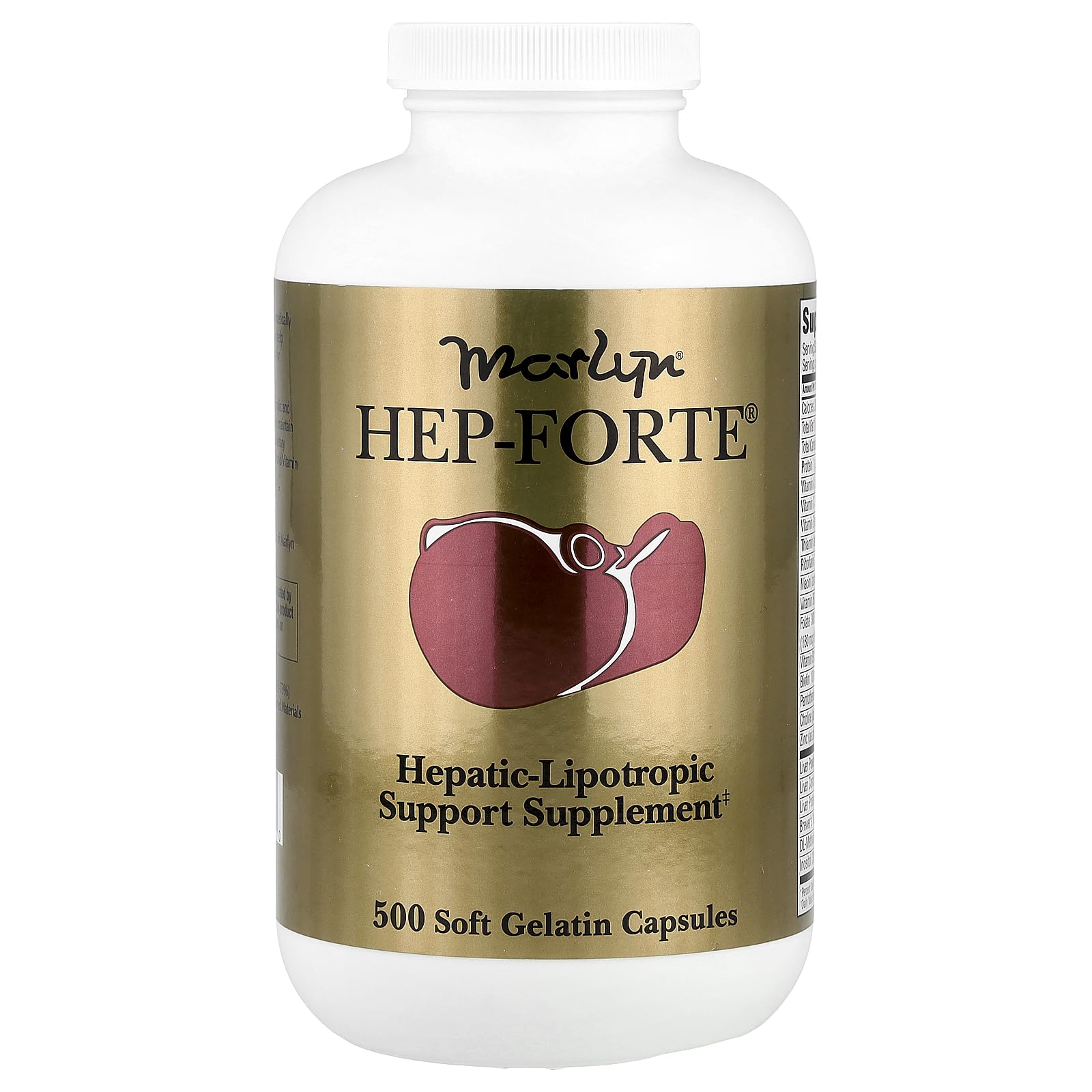 Marlyn HEP-FORTE: Liver Health Support Supplement with Beef Liver, Amino Acids, Antioxidants & Vitamins | 500 Softgels - Image 5