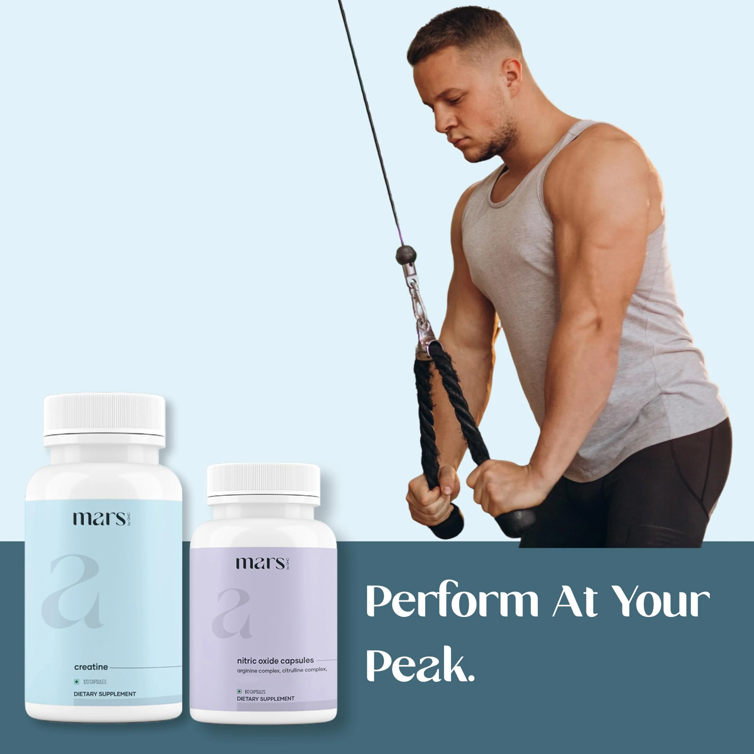 Mars Beast Mode Combo | Plant-Based Nitric Oxide & Creatine Capsules | Pack of 1 - Image 9