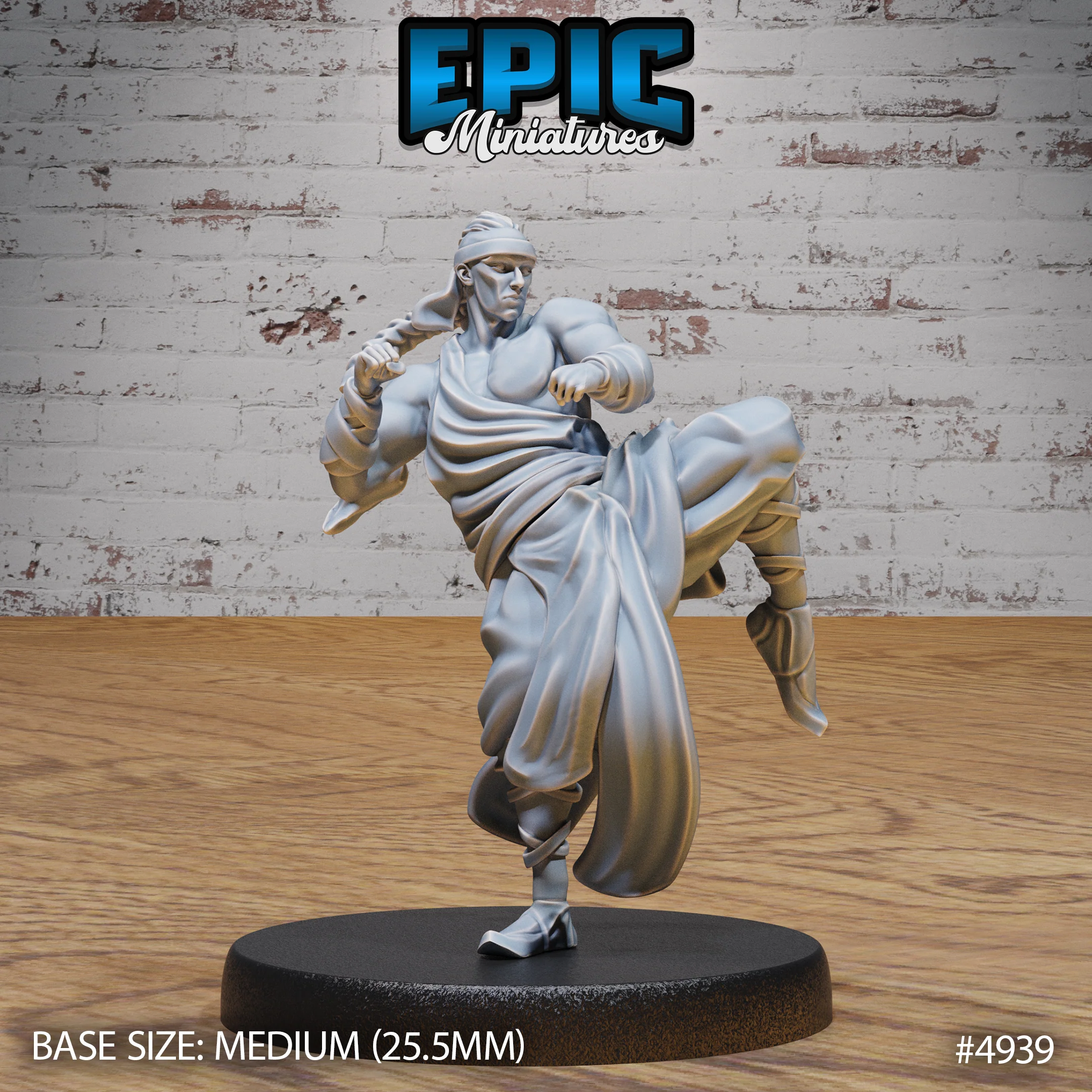Martial Arts Monk #4938-#4940 | Epic Miniatures | D&D Tabletop Miniature | Skilled Hand-to-Hand Fighter for Fantasy Roleplaying - Image 4