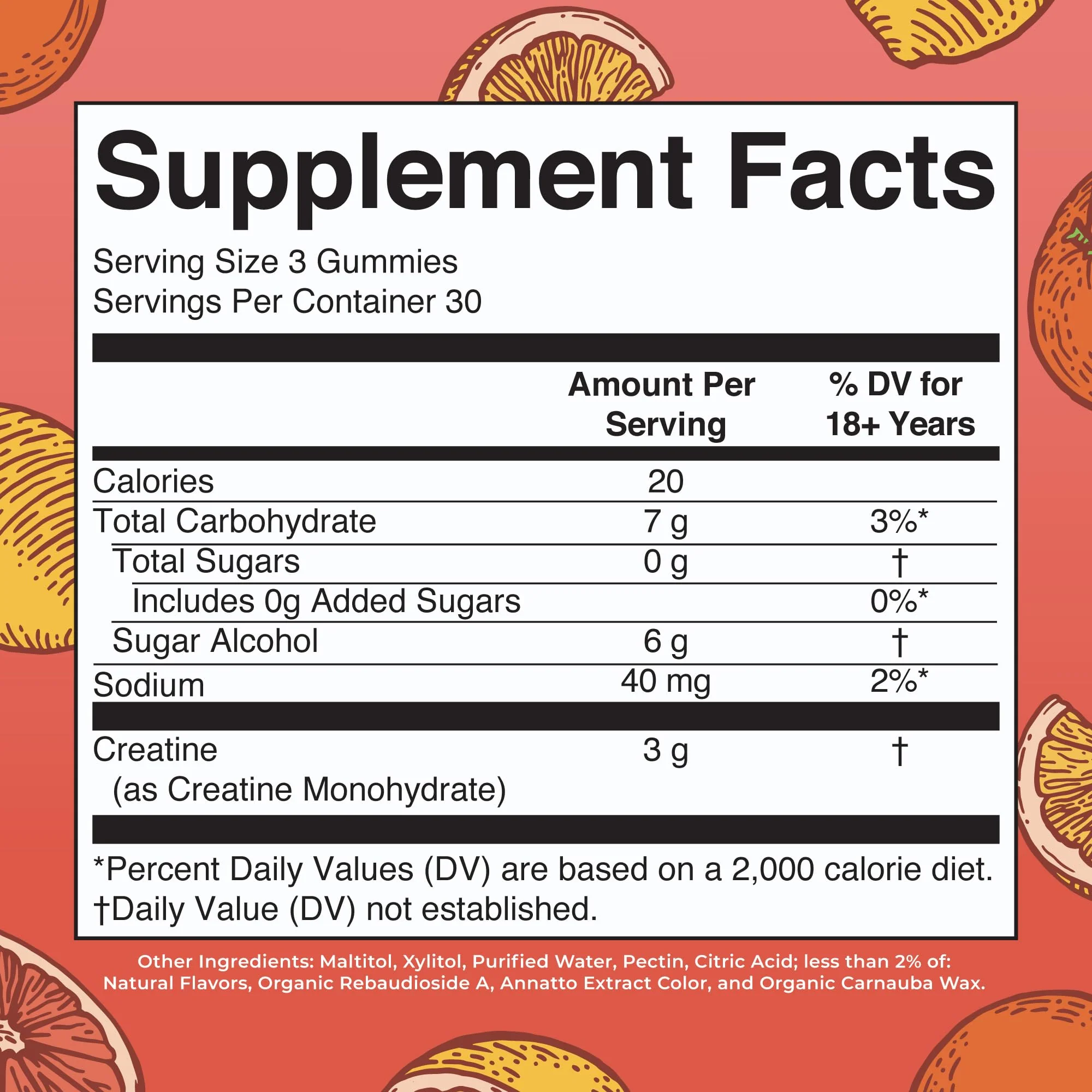 MaryRuth Organic Creatine Gummies – 3g per Serving, Vegan & Sugar Free, Tangerine Citrus - Image 2