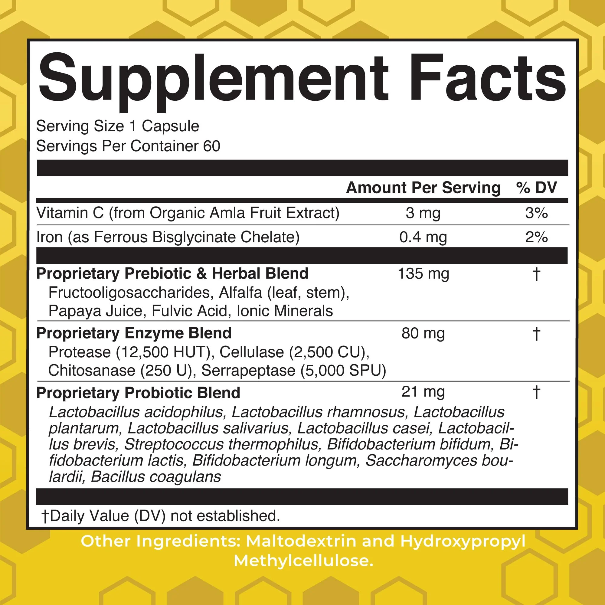 MaryRuth Organics Gut Flora Health+ Enzymes | 60 Capsules | Probiotic Digestive Enzymes - Image 2