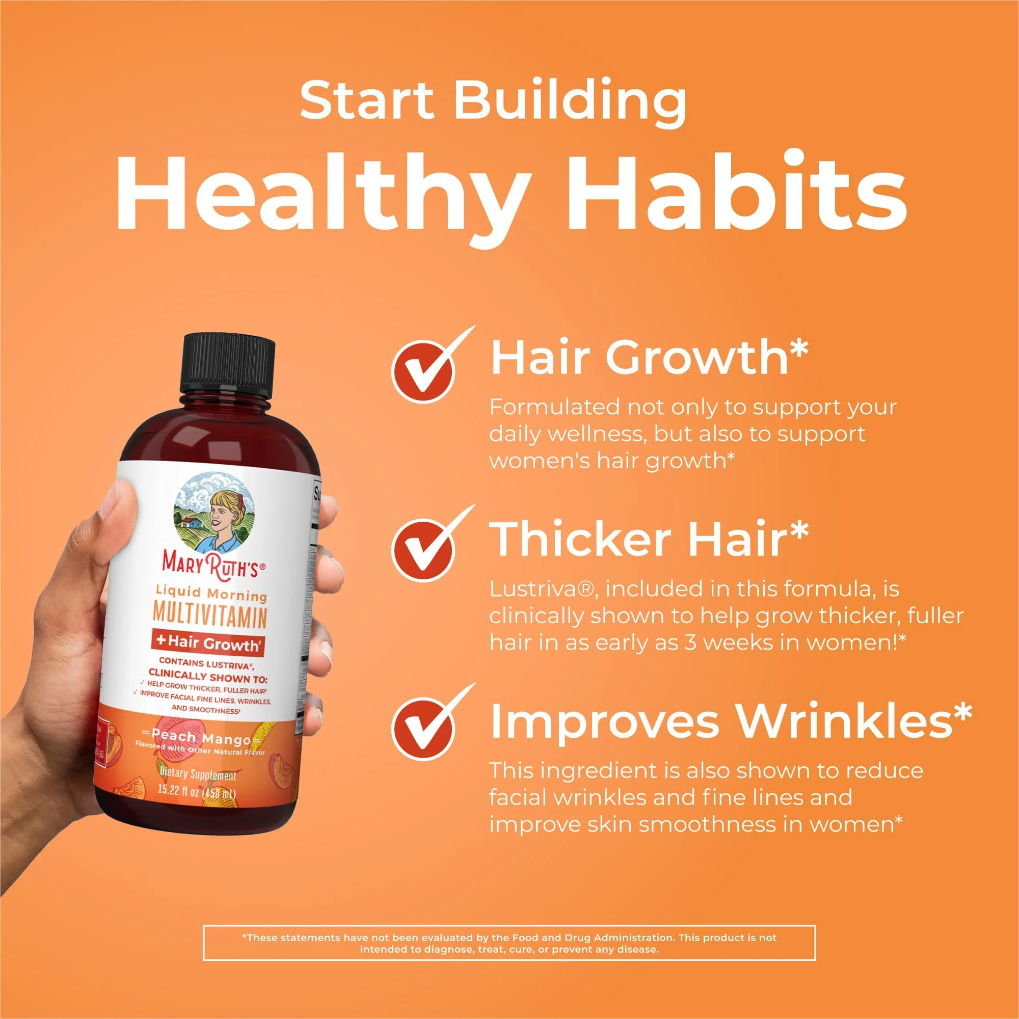 MaryRuth Organics Liquid Multivitamin + Hair Growth | Biotin 10000mcg | Lustriva for Thicker Hair - Image 14