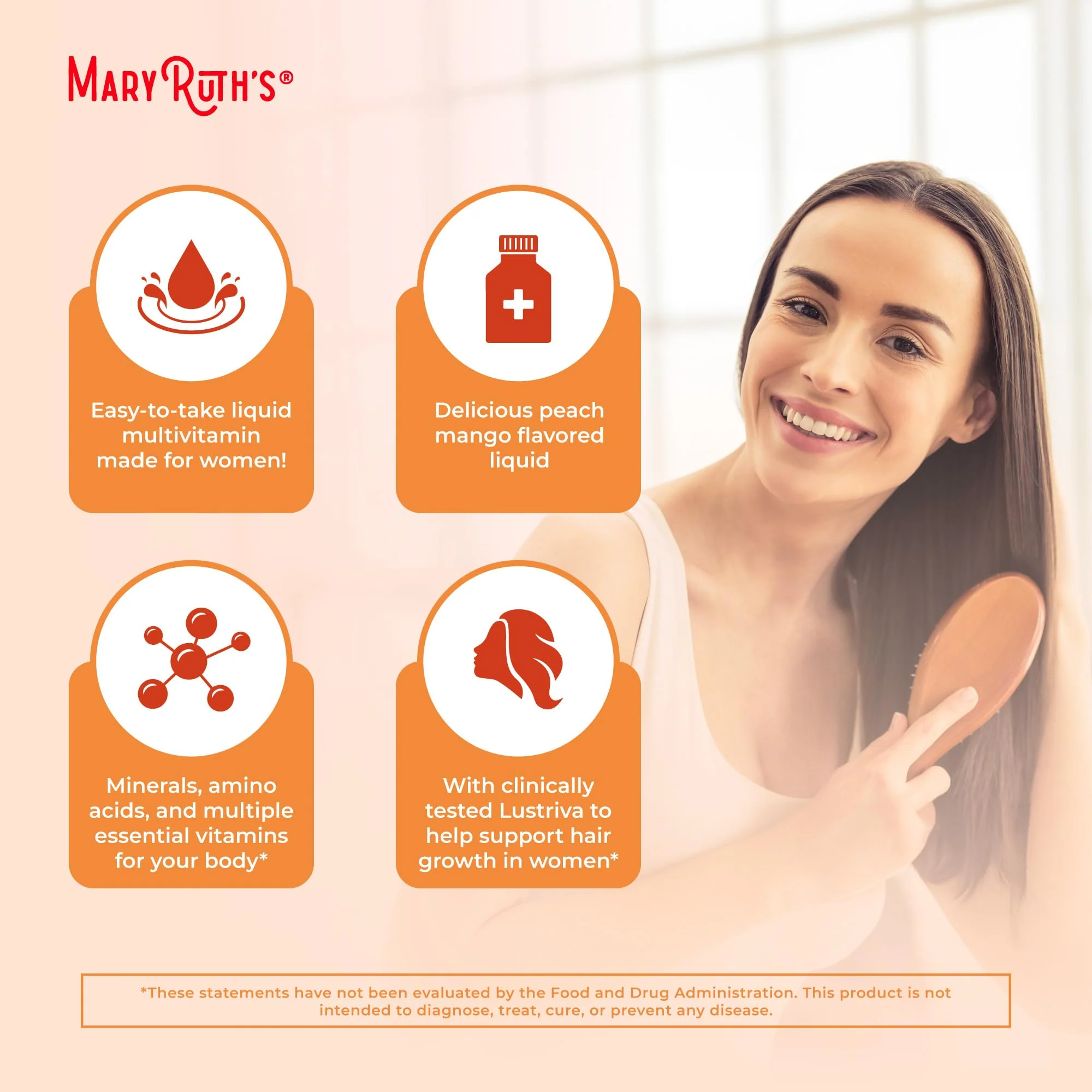 MaryRuth Organics Liquid Multivitamin + Hair Growth | Biotin 10000mcg | Lustriva for Thicker Hair - Image 6