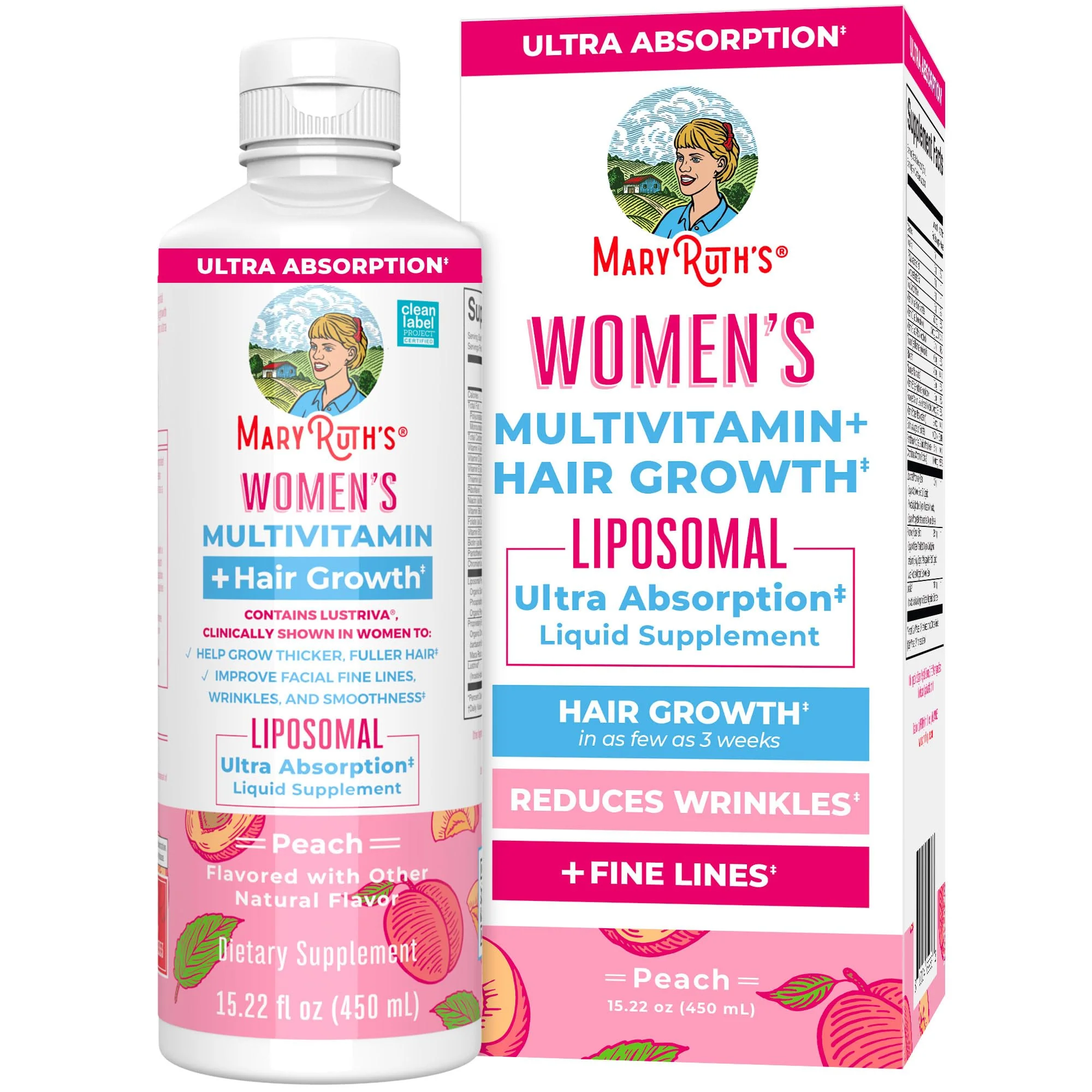 MaryRuth Organics Lustriva Hair Growth Liposomal Multivitamin | Biotin 10000 mcg - Image 10
