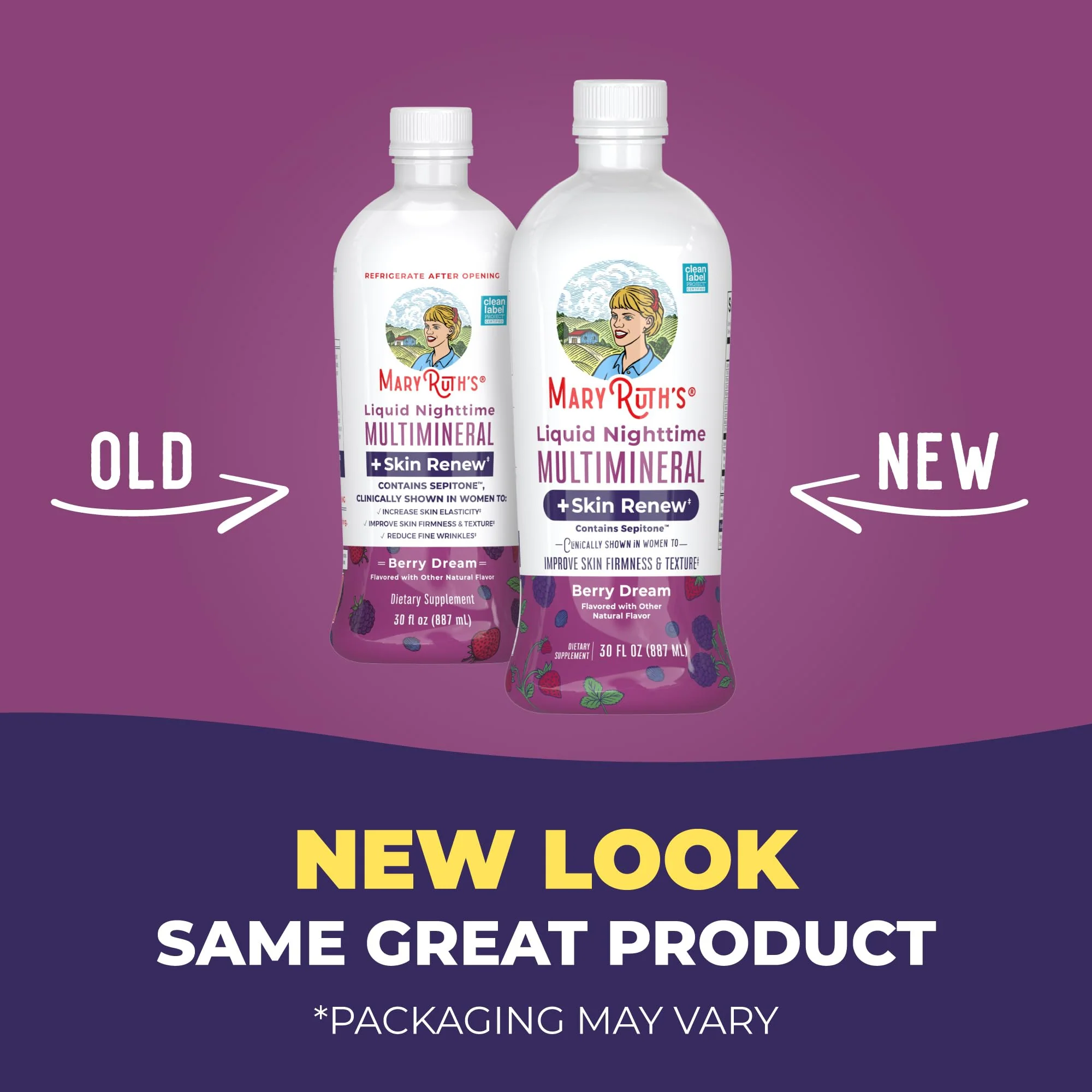 MaryRuth's Liquid Nighttime Multimineral + Skin Renew | Melatonin-Free, Sepitone Support | Vegan, 30 Servings - Image 9