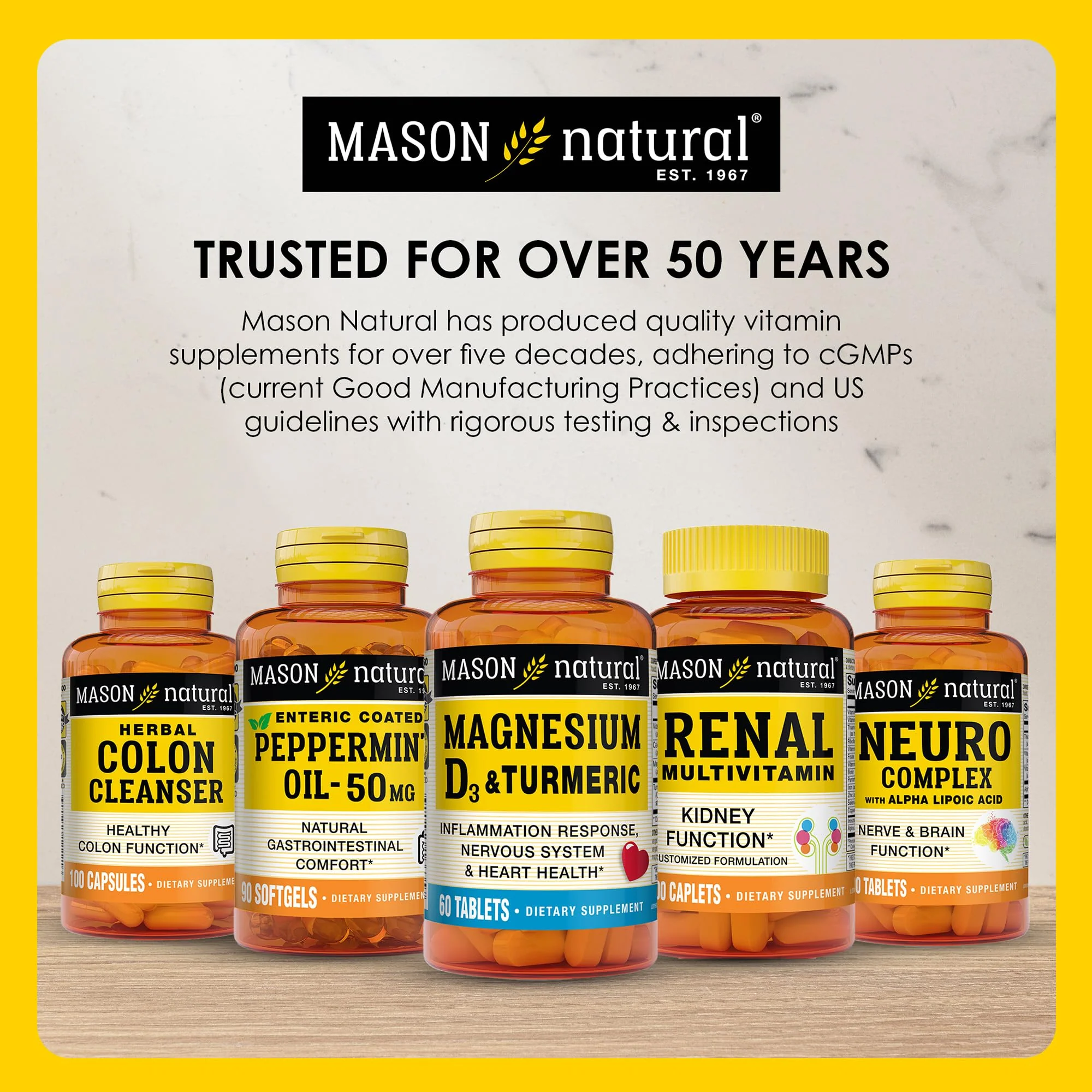 MASON NATURAL Glucosamine Chondroitin 1500/1200 with Vitamin C – 280 Capsules (3 Month Supply) - Image 2