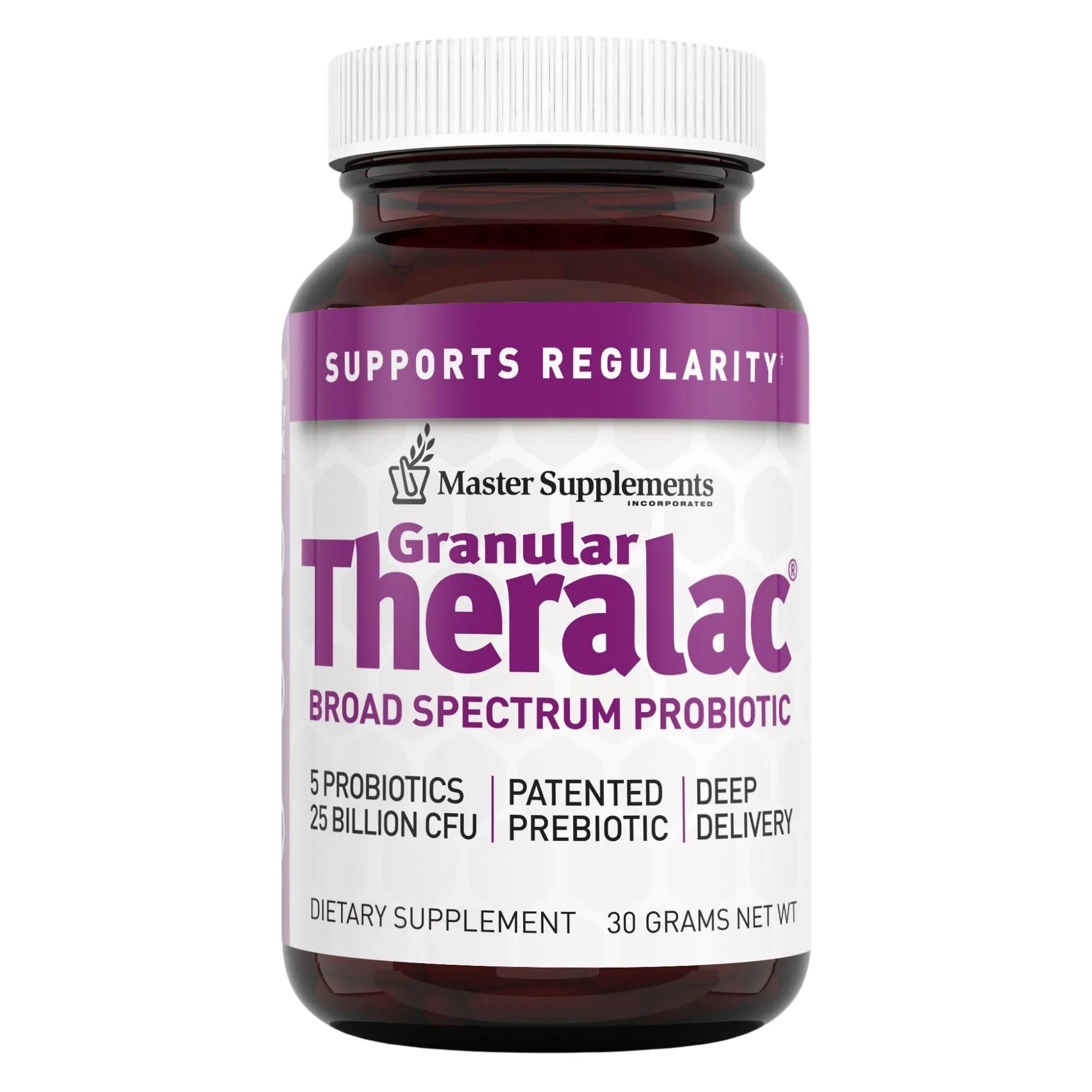 Master Supplements Granular Theralac 1.05 oz – Multi-Strain Probiotic Powder (40 Servings) – Vegan, Gluten Free