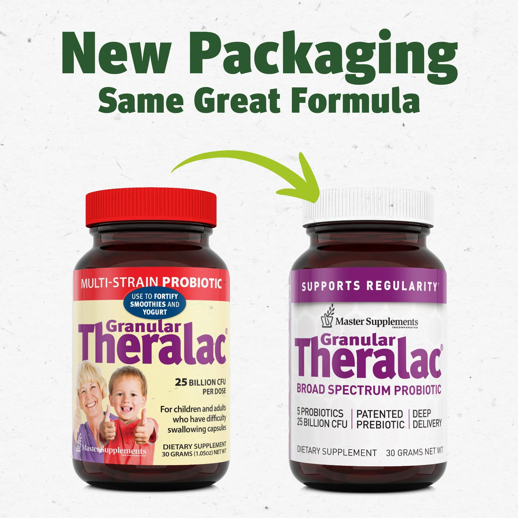 Master Supplements Granular Theralac 1.05 oz – Multi-Strain Probiotic Powder (40 Servings) – Vegan, Gluten Free - Image 3