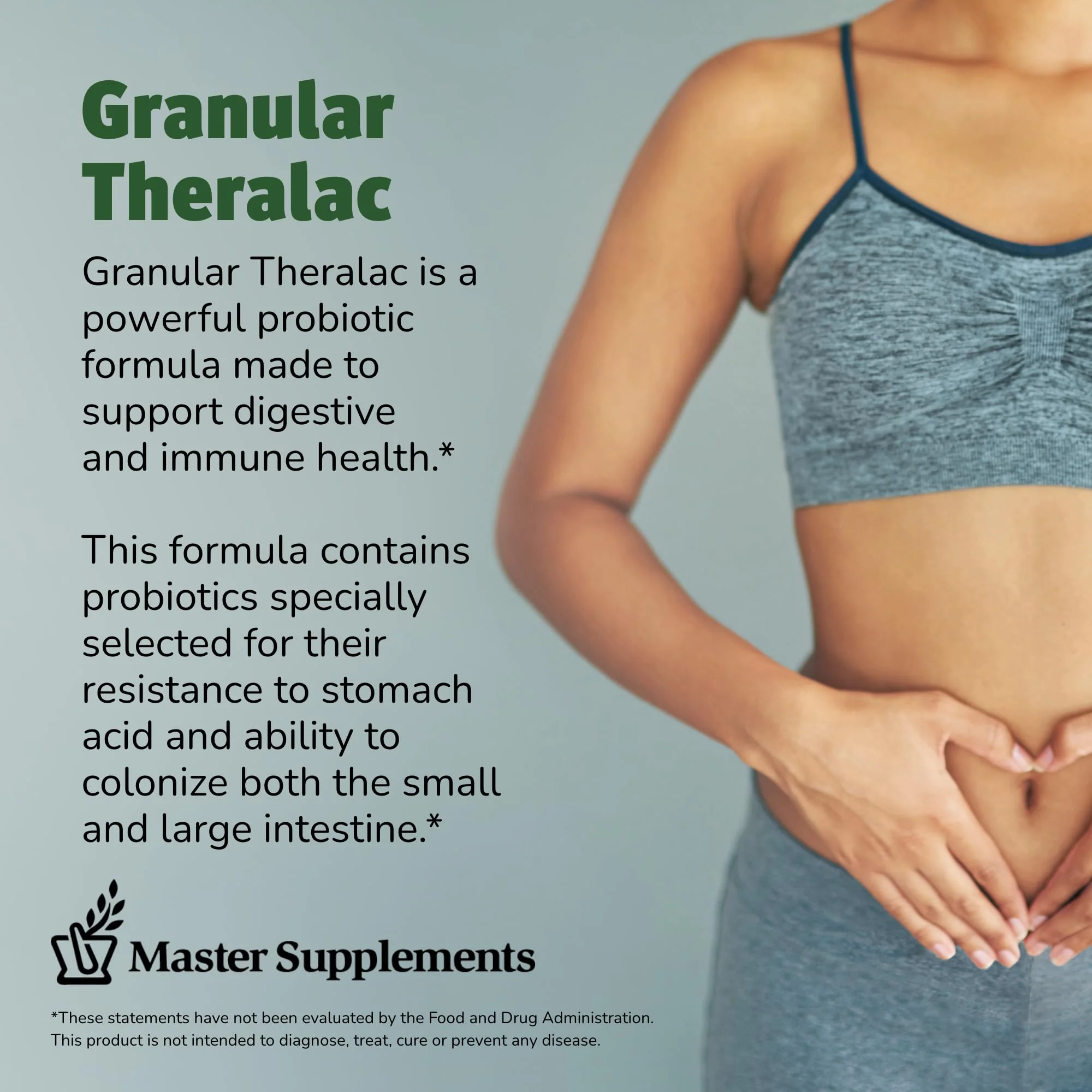 Master Supplements Granular Theralac 1.05 oz – Multi-Strain Probiotic Powder (40 Servings) – Vegan, Gluten Free - Image 4